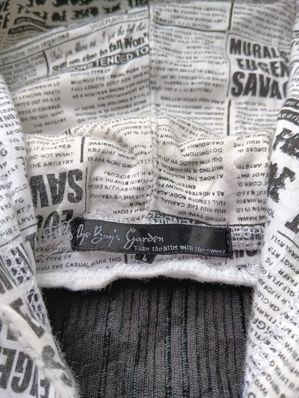 Japanese Brand The boys garden news papper double layer lace up hoodie Size US M / EU 48-50 / 2 - 6 Thumbnail