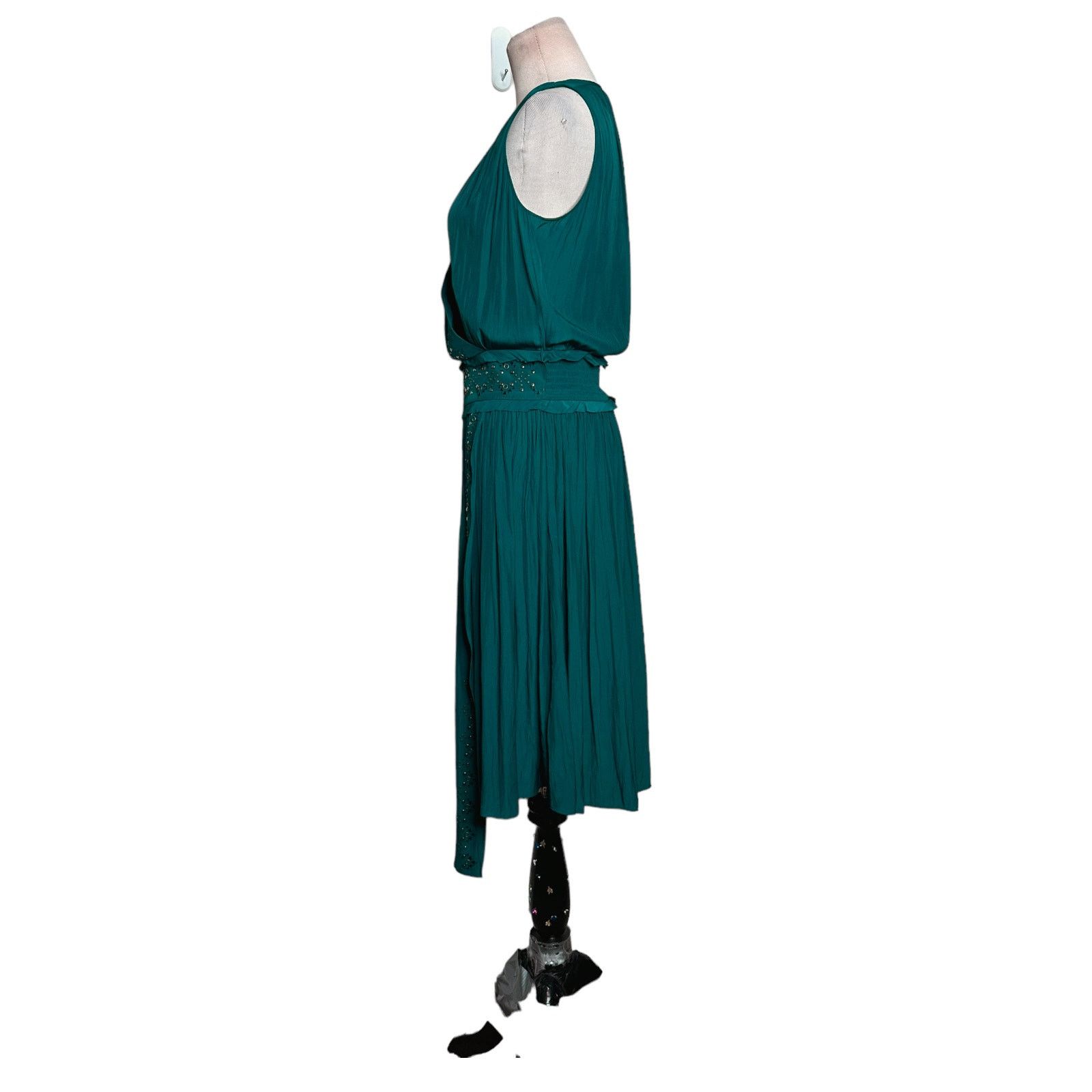 Ramy Brook Ramy Brook emerald embellished draped cocktail dress size XS Size XS / US 0-2 / IT 36-38 - 18 Thumbnail
