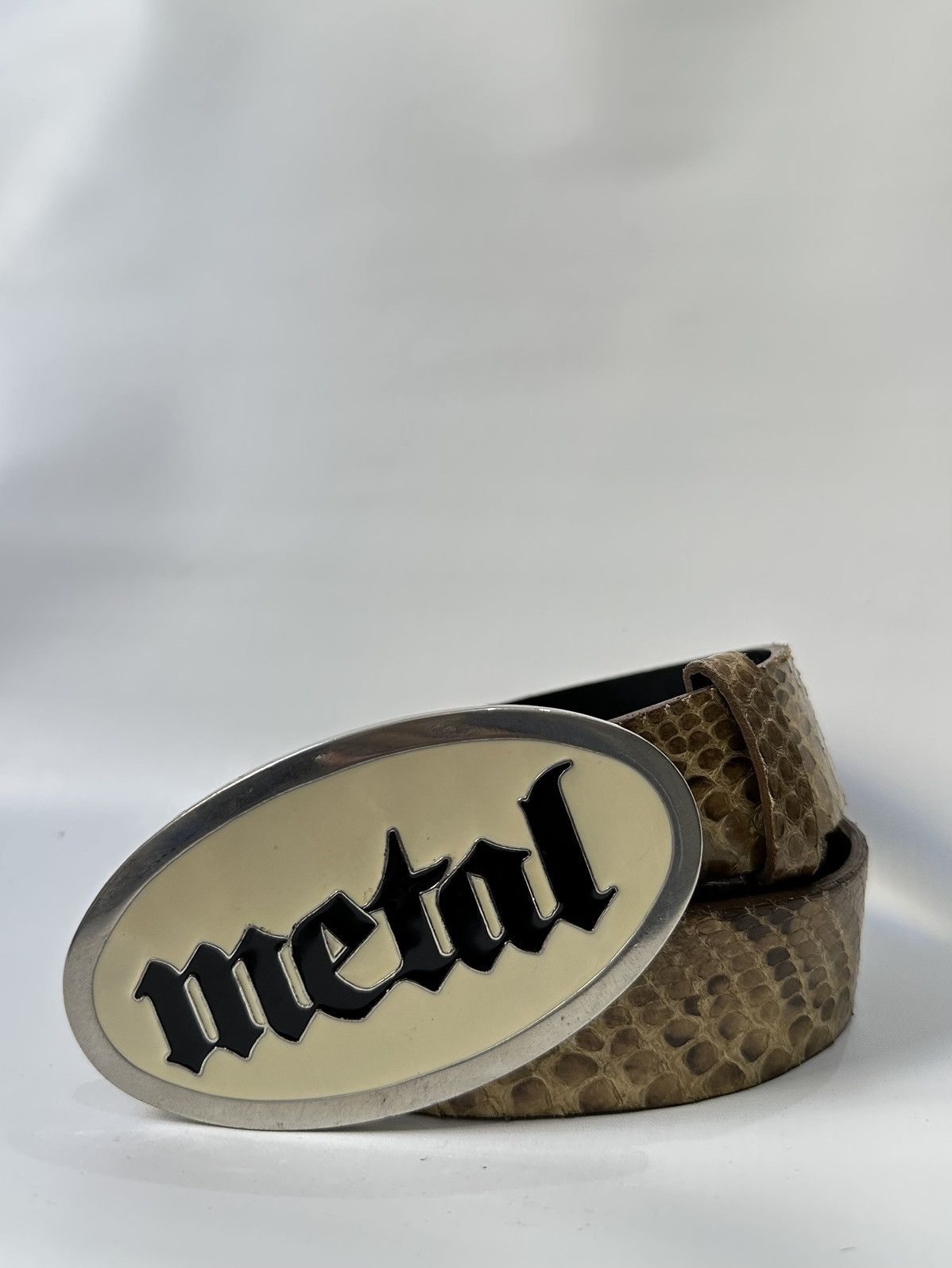 Hysteric Glamour Hysteric Glamour Metal Buckle Snake Skin Leather Belt Size ONE SIZE - 5 Thumbnail
