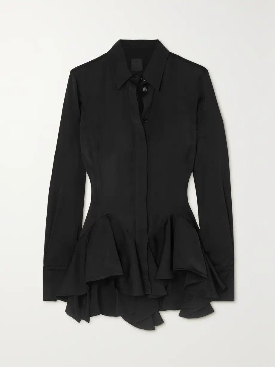 Givenchy o1y0925 Solid Color Shirt in Black Size M / US 6-8 / IT 42-44 - 1 Thumbnail