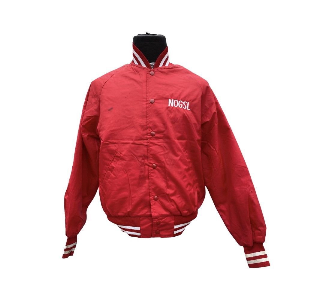 Designer × Vintage Vintage 80's Mentor Scccer Red Bomber Jacket Football USA M Size US XL / EU 56 / 4 - 2 Thumbnail