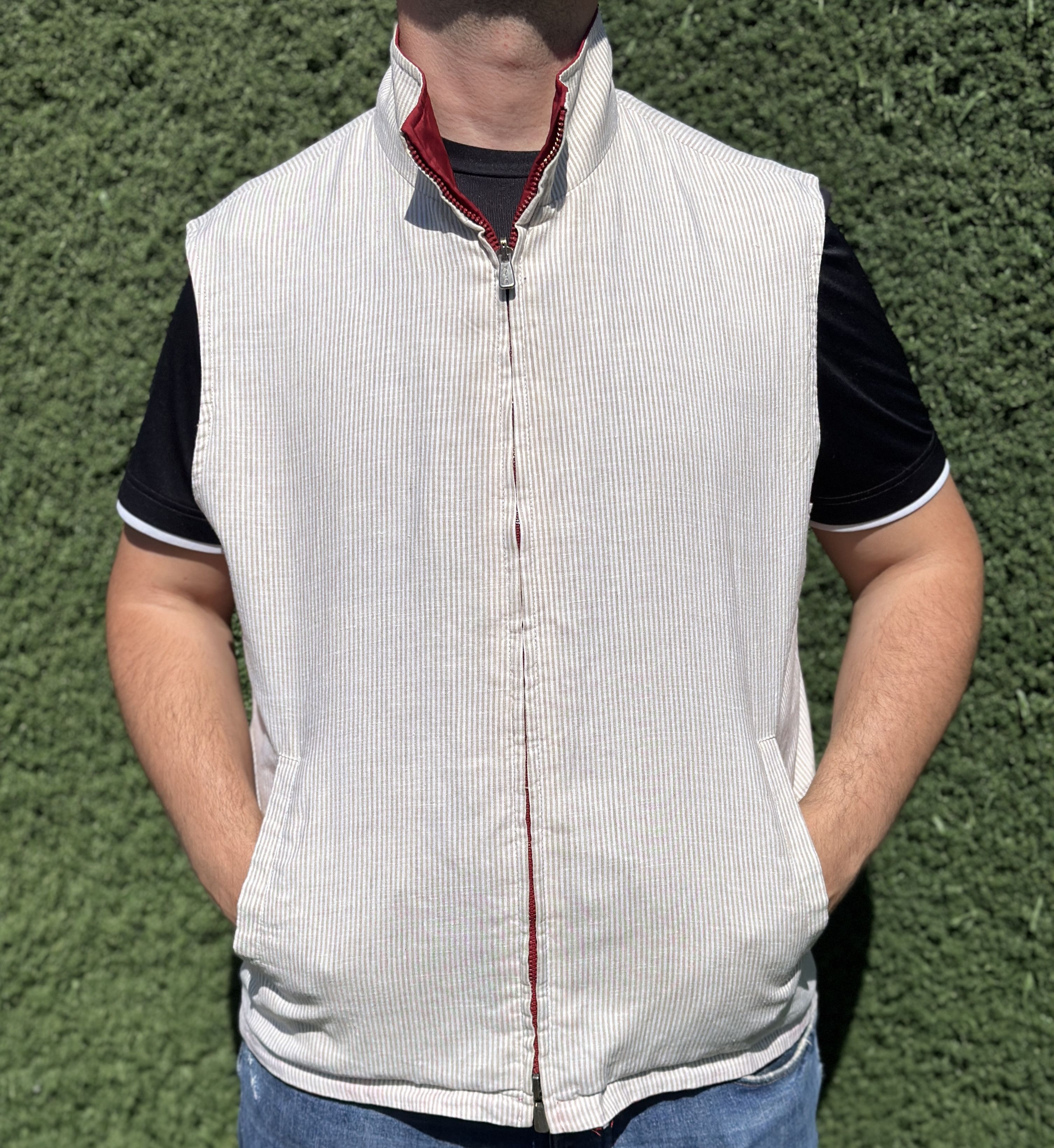 Loro Piana Loro Piana StormSystem Jacket Waistcoat Linen Silk Size XL Size US XL / EU 56 / 4 - 2 Thumbnail