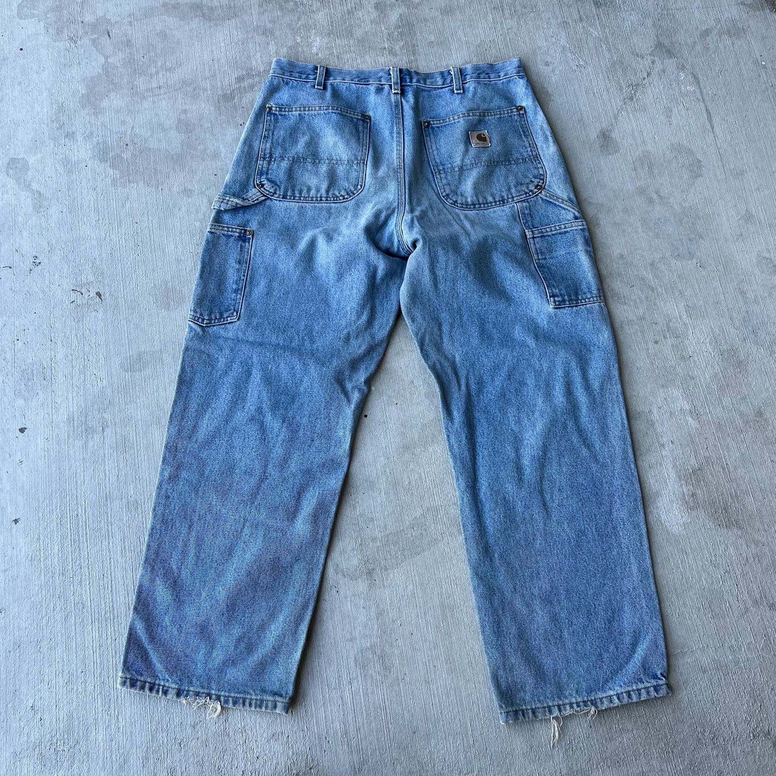 Carhartt × Vintage Carhartt denim blue jean double knee work carpenter pants Size US 34 / EU 50 - 6 Thumbnail