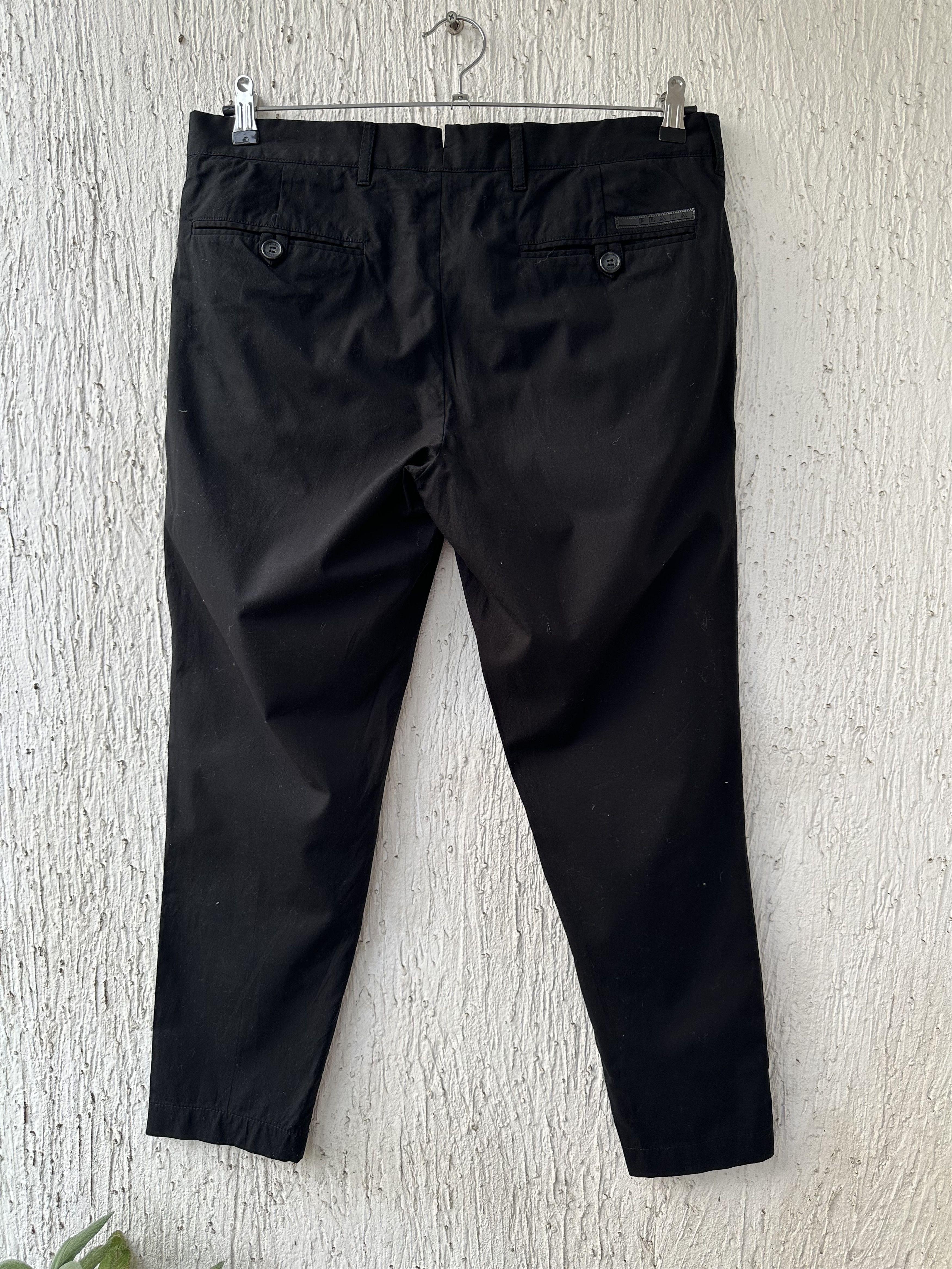Prada black cotton trousers Size US 34 / EU 50 - 2 Thumbnail