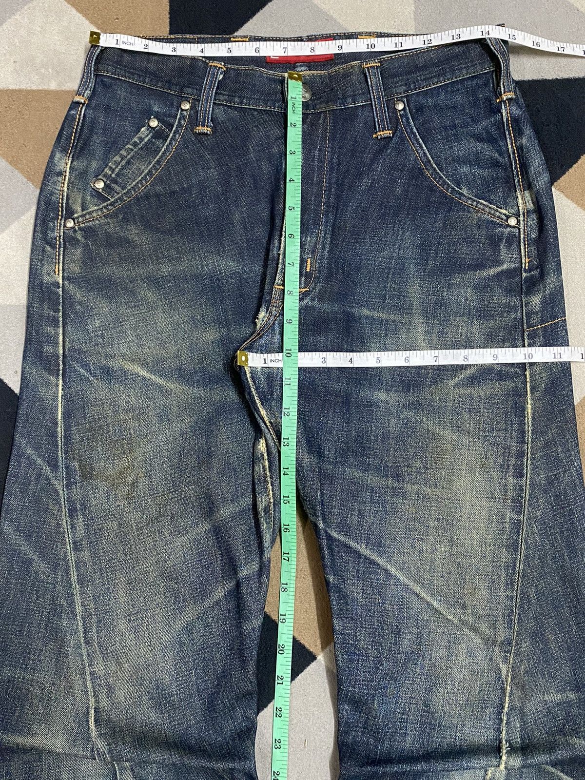 Edwin Edwin Japanese denim jeans with a unique, distressed jeans Size US 29 - 17 Thumbnail