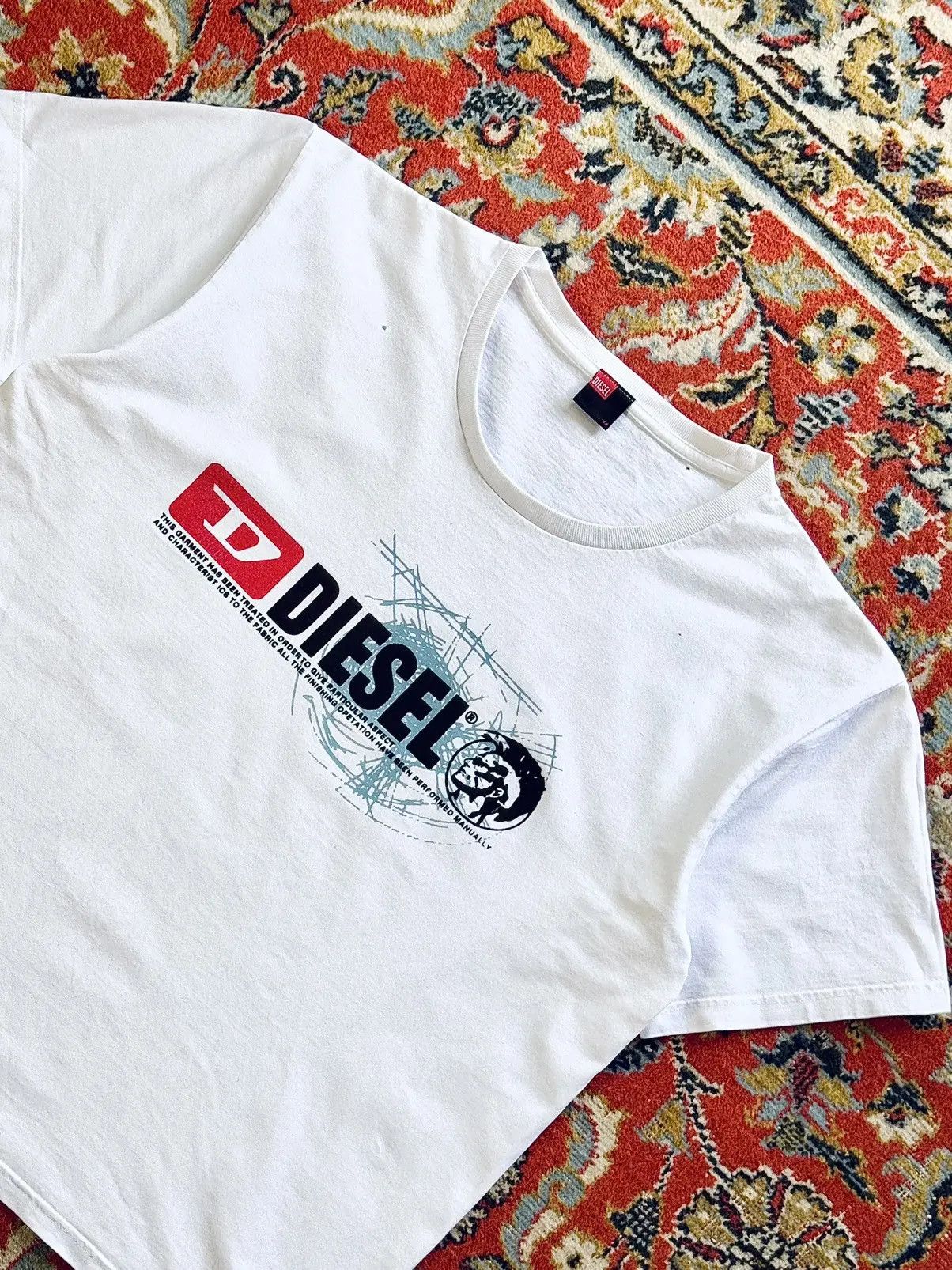 Diesel Vintage Diesel Big Logo Boxy Fit Print Tee T-Shirt Size US L / EU 52-54 / 3 - 8 Thumbnail