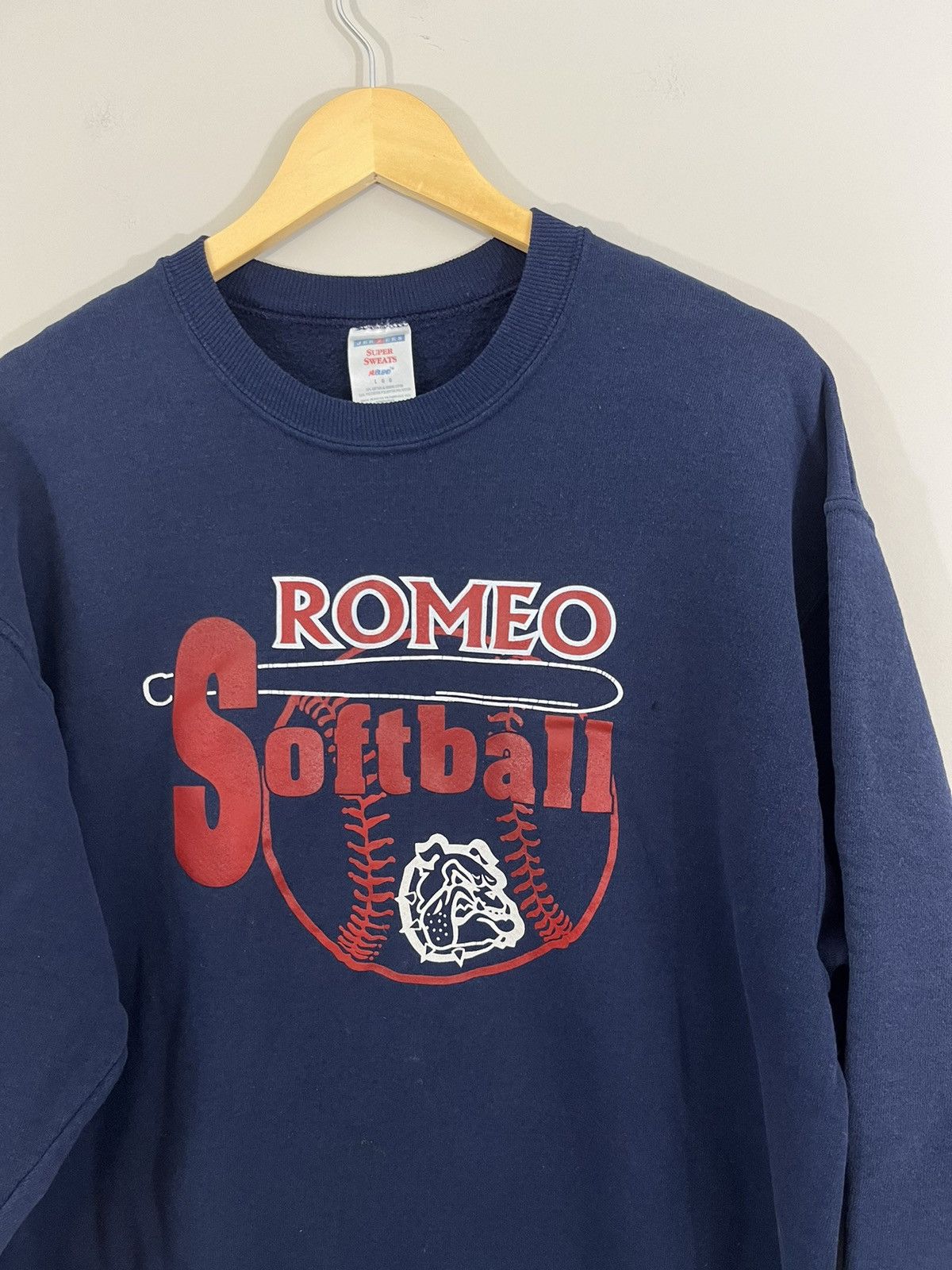 Vintage ROMEO Faded Navy Crewneck Sports Sweatshirt Size US L / EU 52-54 / 3 - 2 Thumbnail