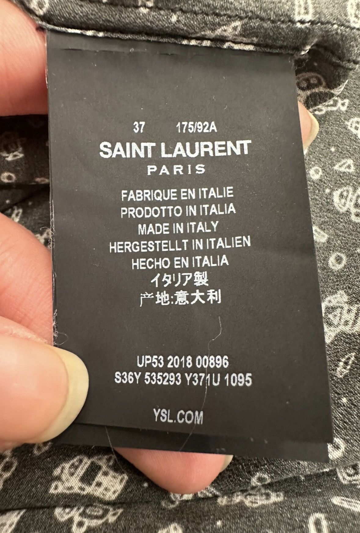 Saint Laurent Paris Saint Laurent SLP 2019SS Mulberry Silk Doll Shirt Size US M / EU 48-50 / 2 - 5 Thumbnail