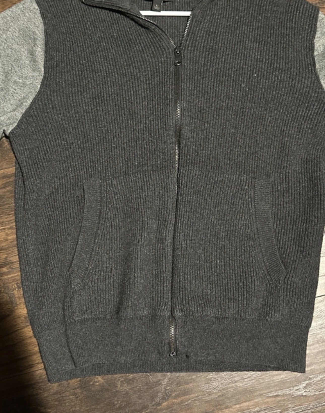 Banana Republic Banana Republic Men's Gray Wool Blend Full Zip Sweatshirt Size US L / EU 52-54 / 3 - 2 Thumbnail