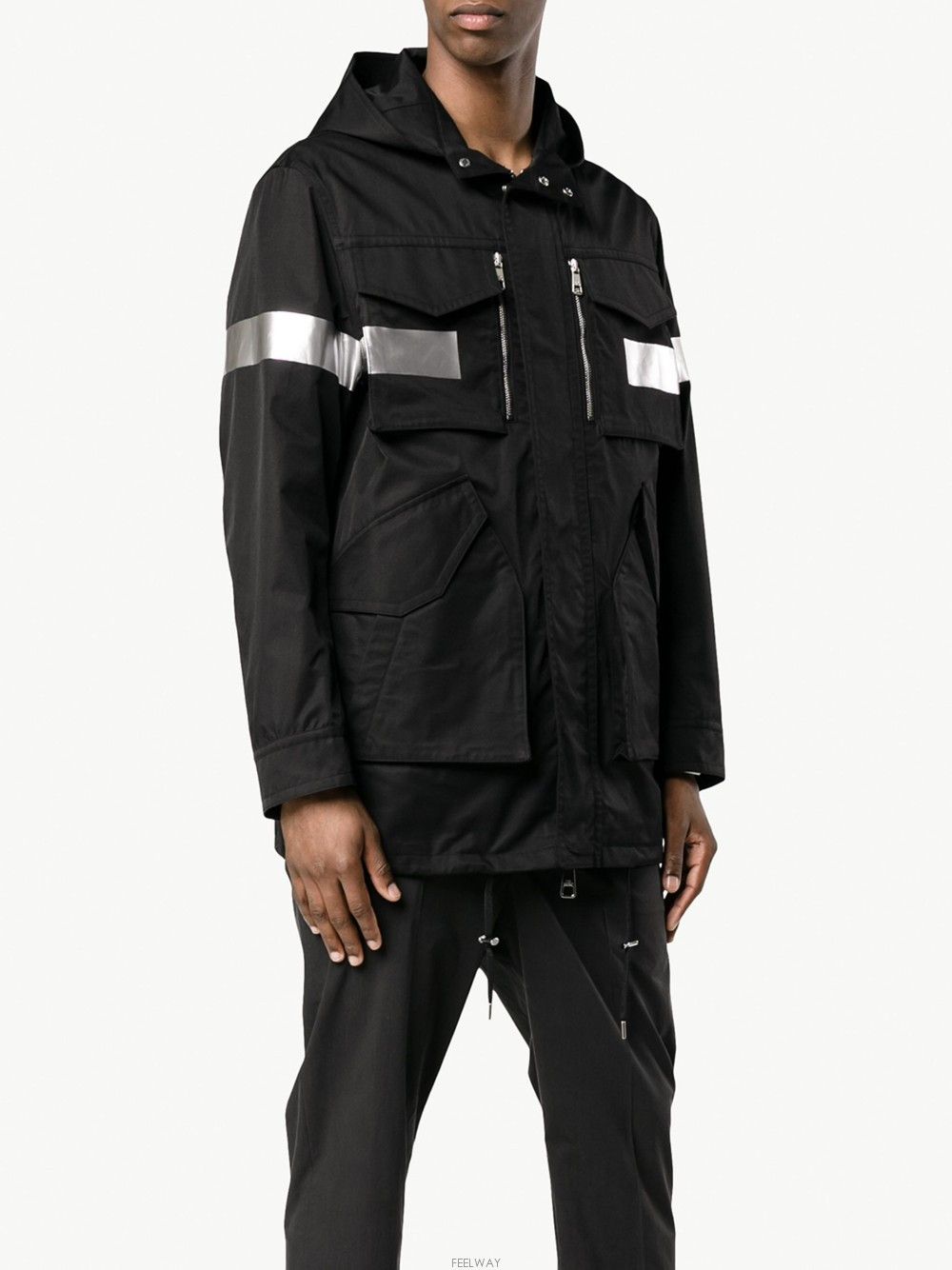 Neil Barrett Neil Barrett Reflective Hooded Parka Size US M / EU 48-50 / 2 - 2 Thumbnail