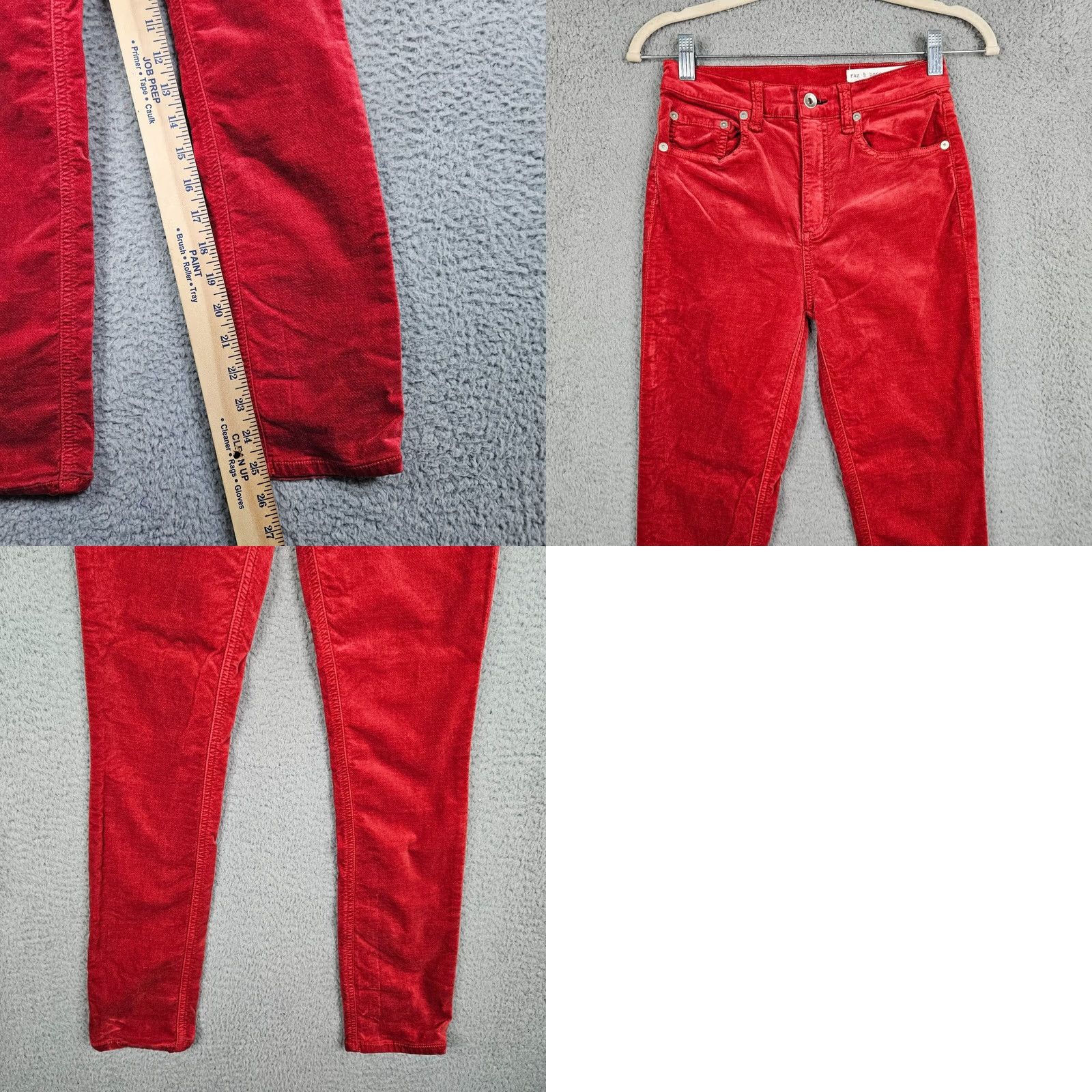 Rag & Bone rag & bone Women’s corduroy Skinny Red casual pants Size 24 Size 42" / US 20 - 8 Thumbnail