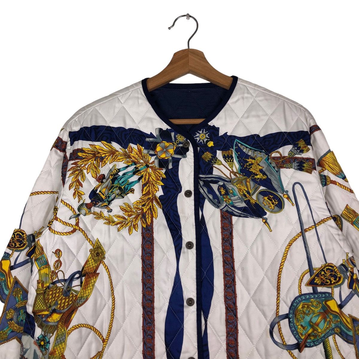 Japanese Brand 🔥Vintage Heavy Art Design Quilted Jacket Motomachi Japan Size US M / EU 48-50 / 2 - 3 Thumbnail