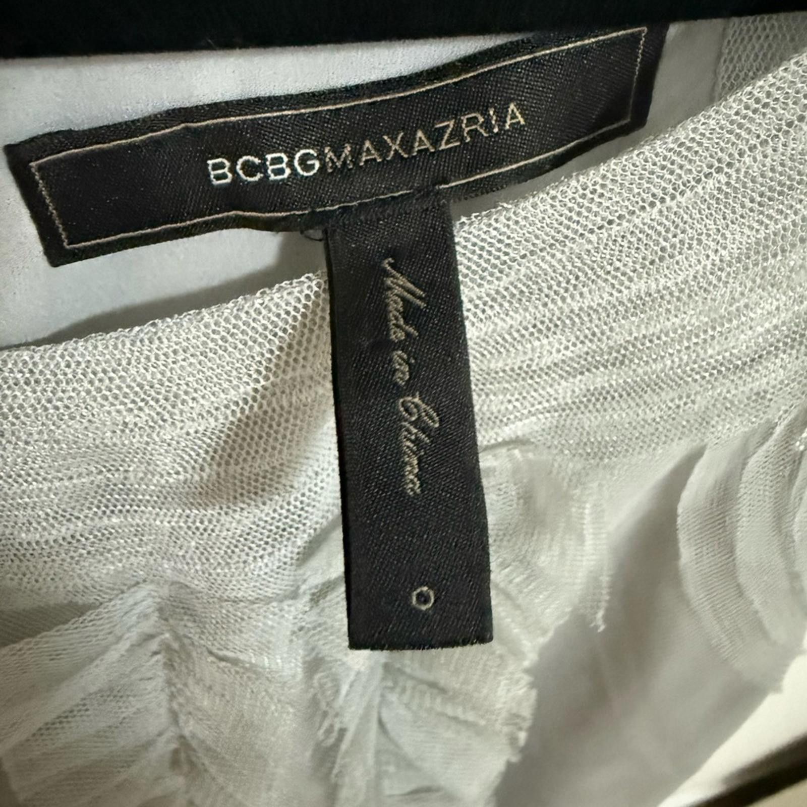 Bcbgmaxazria BCBGMaxAzria Annie Pearl Gray Lace Tulle Ruffle Mini Dress 0 Size XS / US 0-2 / IT 36-38 - 7 Thumbnail