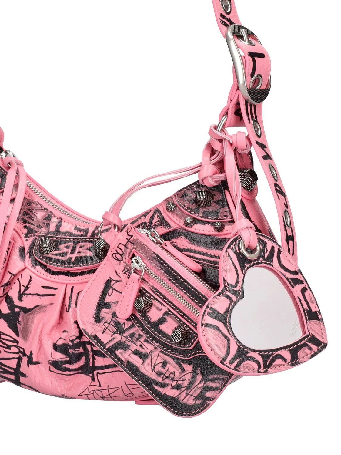 Balenciaga o1mt1gz0724 Size: OS / Cagole XS Shoulder Bag in Pink/Black Size ONE SIZE - 8 Thumbnail