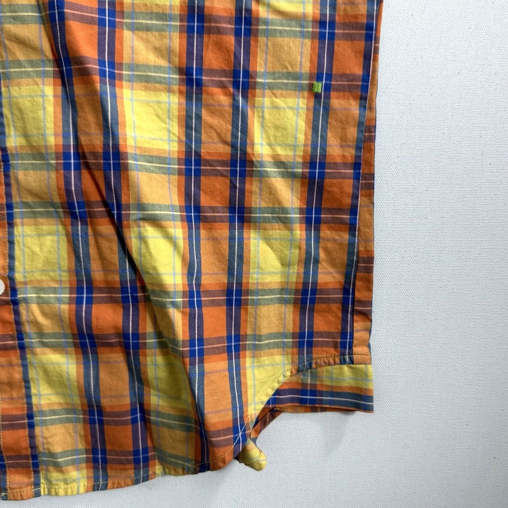 Hugo Boss HUGO BOSS Green Label Button-Up Short Sleeve Plaid Shirt Cotton Size Small Multicolor Men Regular Shirt Size US S / EU 44-46 / 1 - 5 Thumbnail