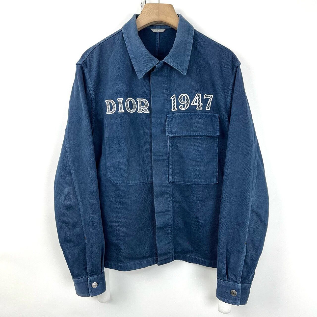 Dior Dior 1947 Embroidered Logo Denim Jacket Size US S / EU 44-46 / 1 - 1 Thumbnail