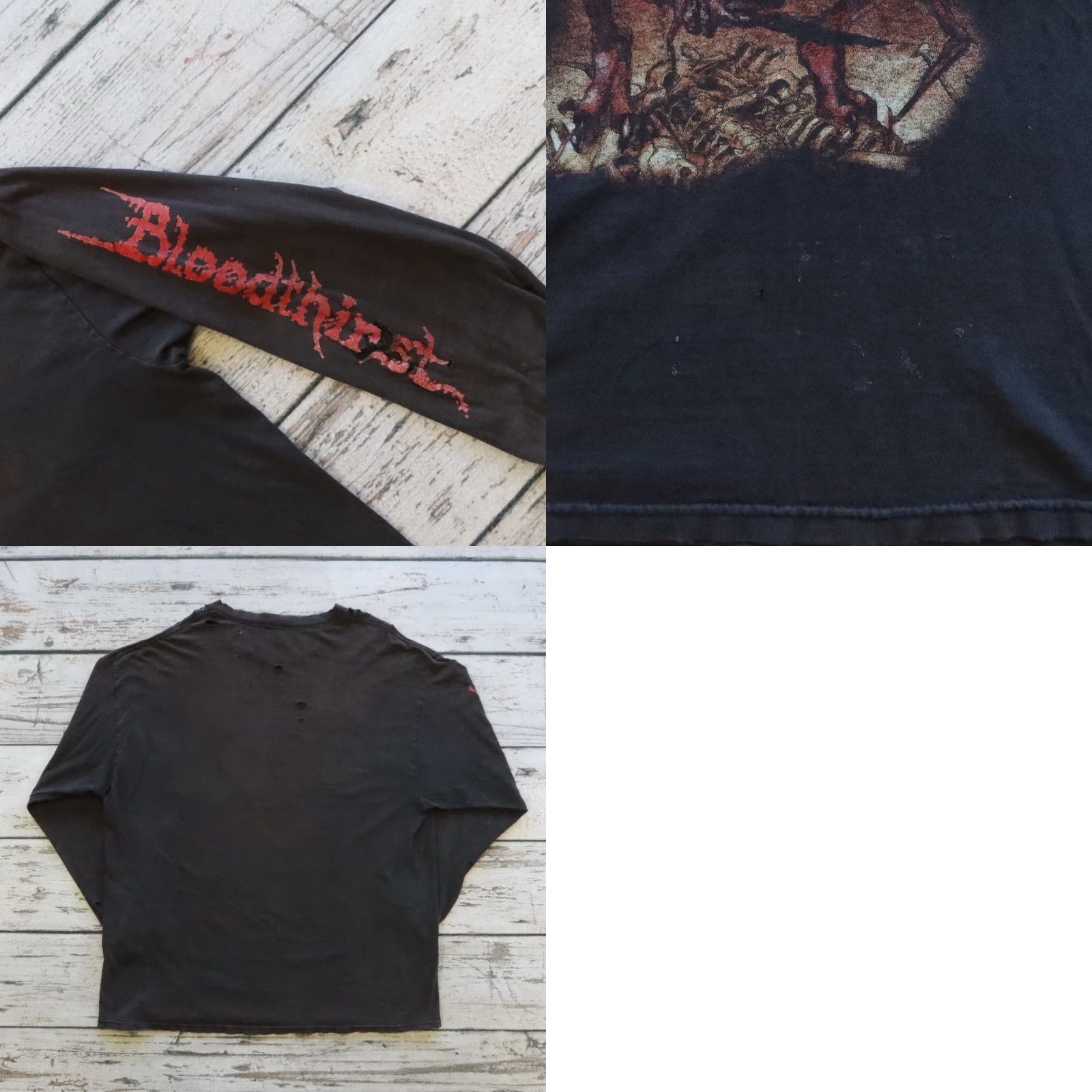 Delta VINTAGE Cannibal Corpse Bloodthrist Long Sleeve Shirt XL Black Mens Size US XL / EU 56 / 4 - 9 Thumbnail