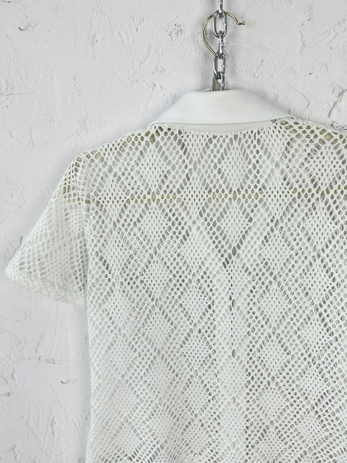 Beauty Beast × If Six Was Nine × Vintage Vintage Mesh White Shirt Size M / US 6-8 / IT 42-44 - 5 Thumbnail
