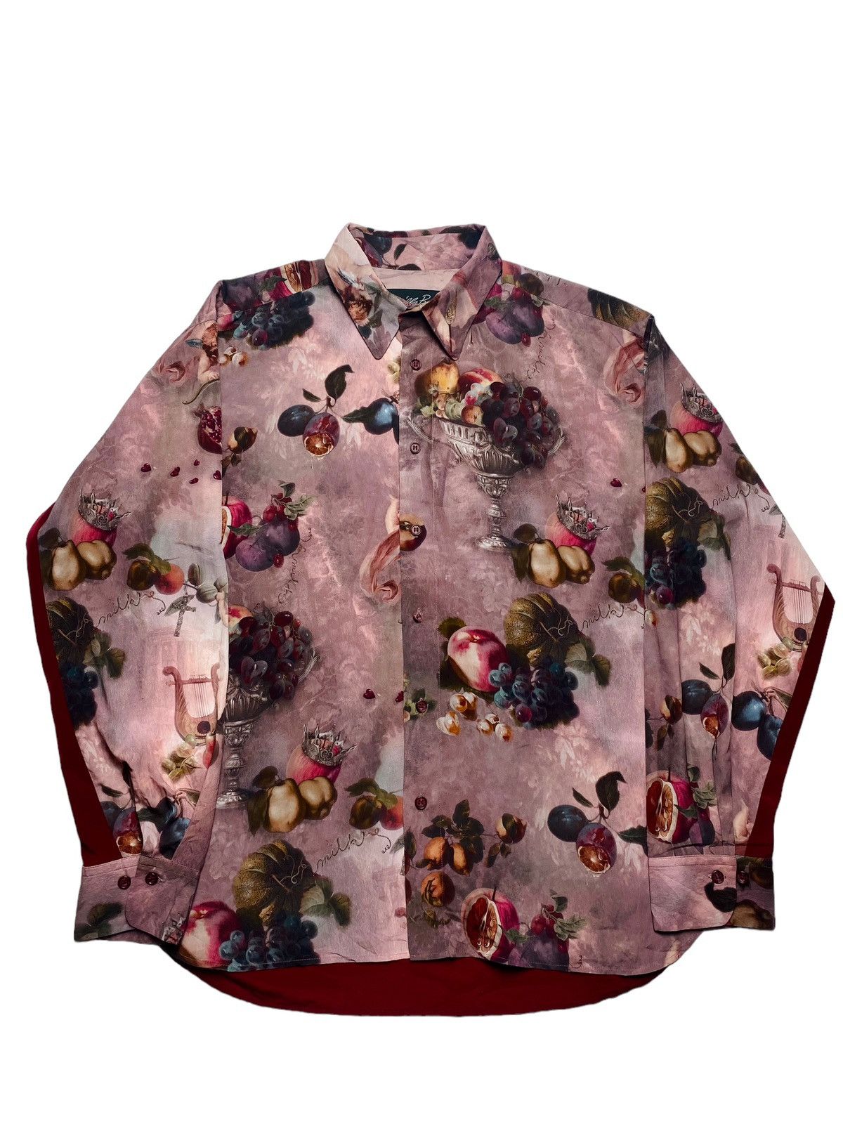 image of 20471120 x Beauty Beast 2000S Milkboy - Oil Painting Button Shirt in Red, Men's (Size Large)