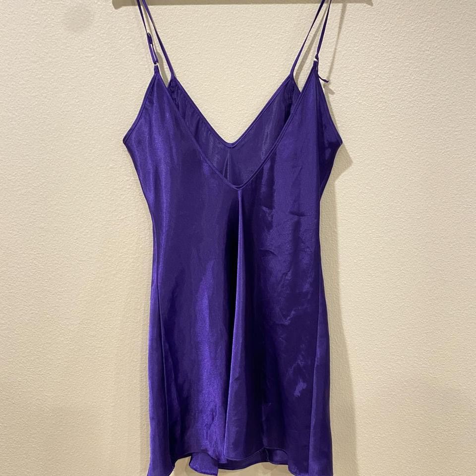 Vintage Frederick's of Hollywood Rich Purple Slip Dress Size S / US 4 / IT 40 - 5 Thumbnail
