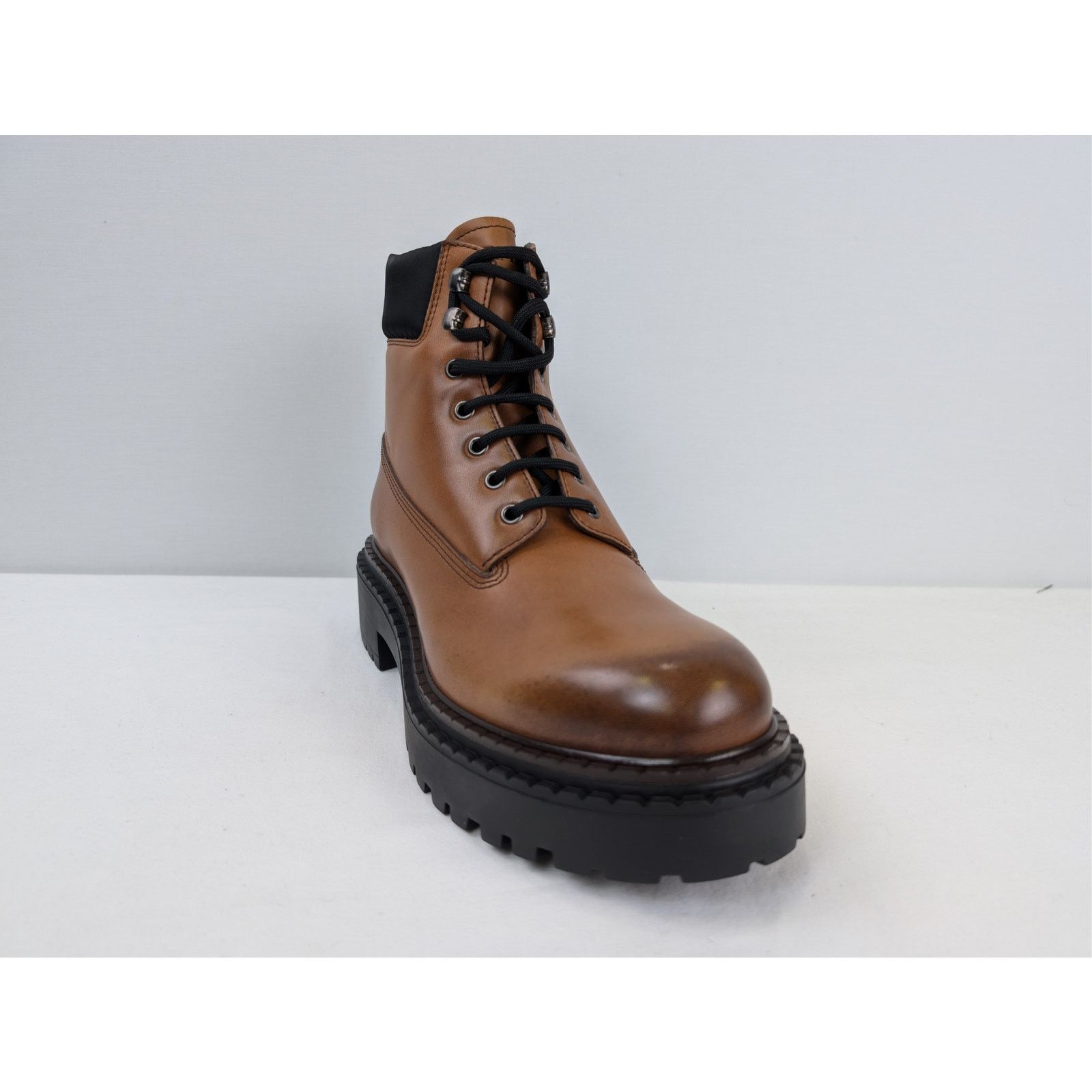 Prada o1rshd1 leather and recycled nylon ankle boots in Cognac Size US 11.5 / EU 44-45 - 2 Thumbnail
