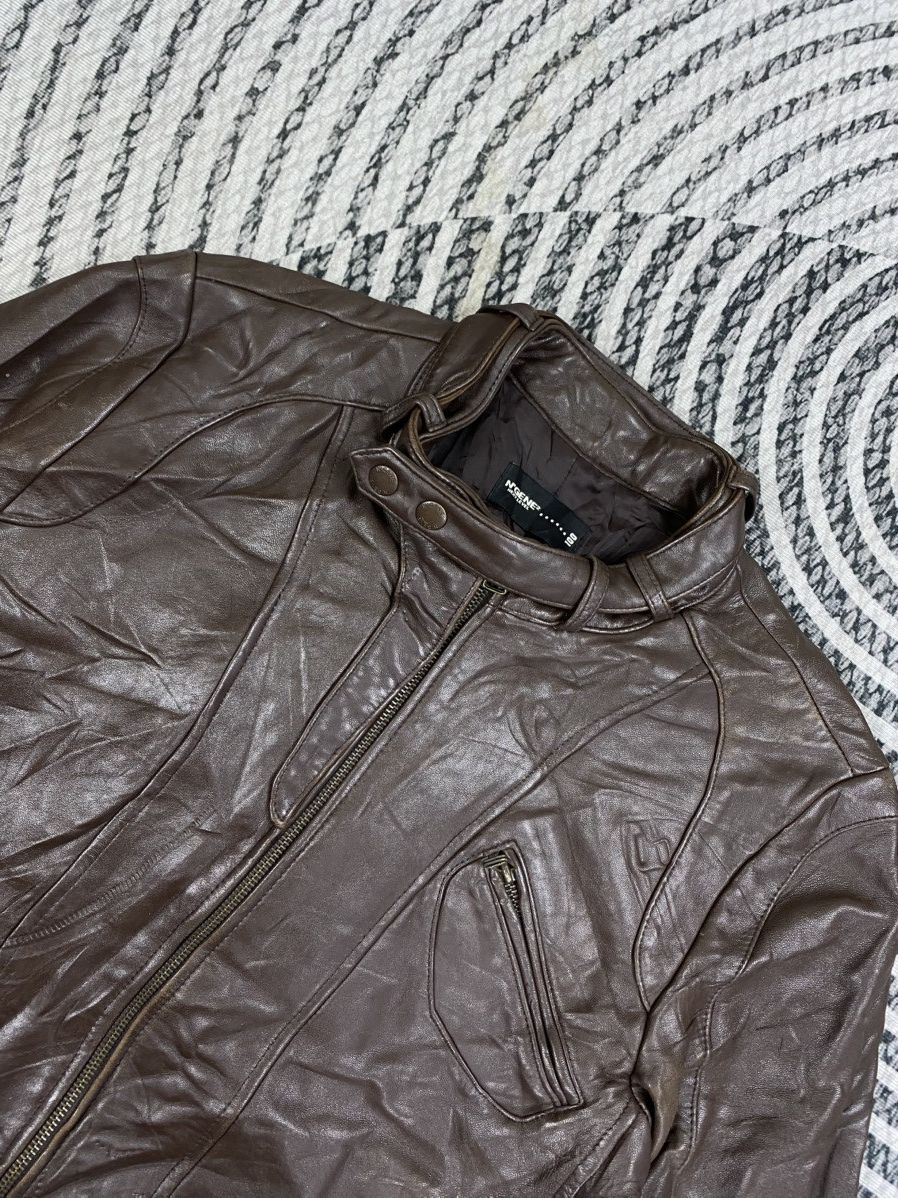Genuine Leather Vintage N’GENE Genuine Stand-Up Collar Leather Bikers Jacket Size US M / EU 48-50 / 2 - 7 Thumbnail