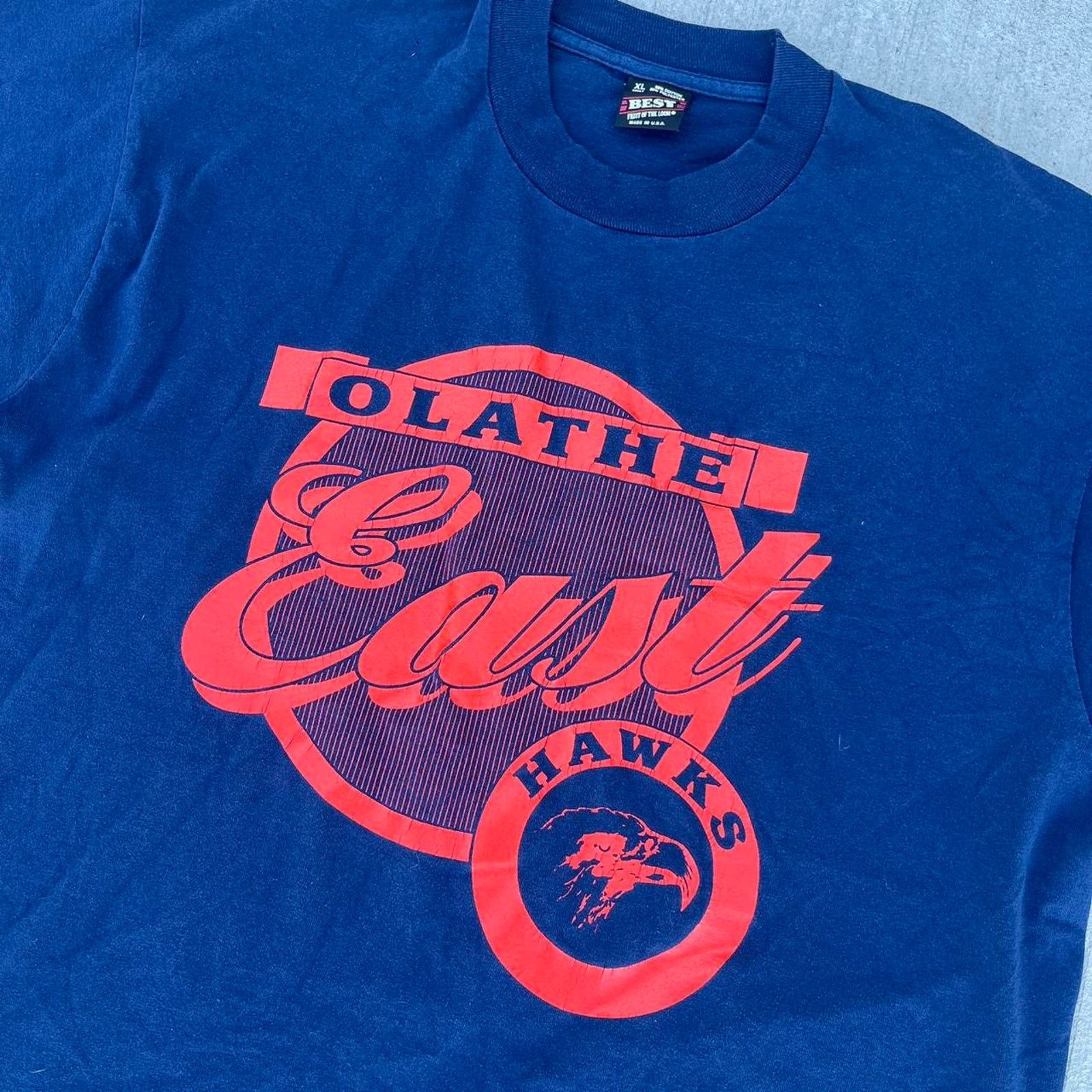 Fruit Of The Loom Vintage olathe east graphic tshirt Size US XL / EU 56 / 4 - 3 Thumbnail