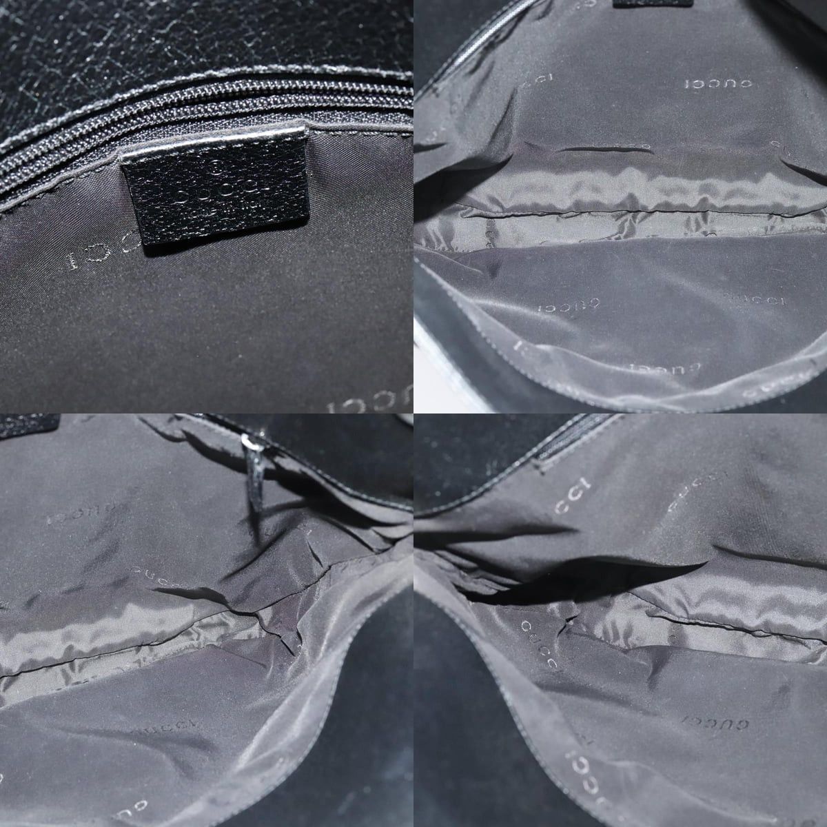 Gucci GUCCI Shoulder Bag Nylon Leather Black Silver 001 001 Size ONE SIZE - 11 Thumbnail
