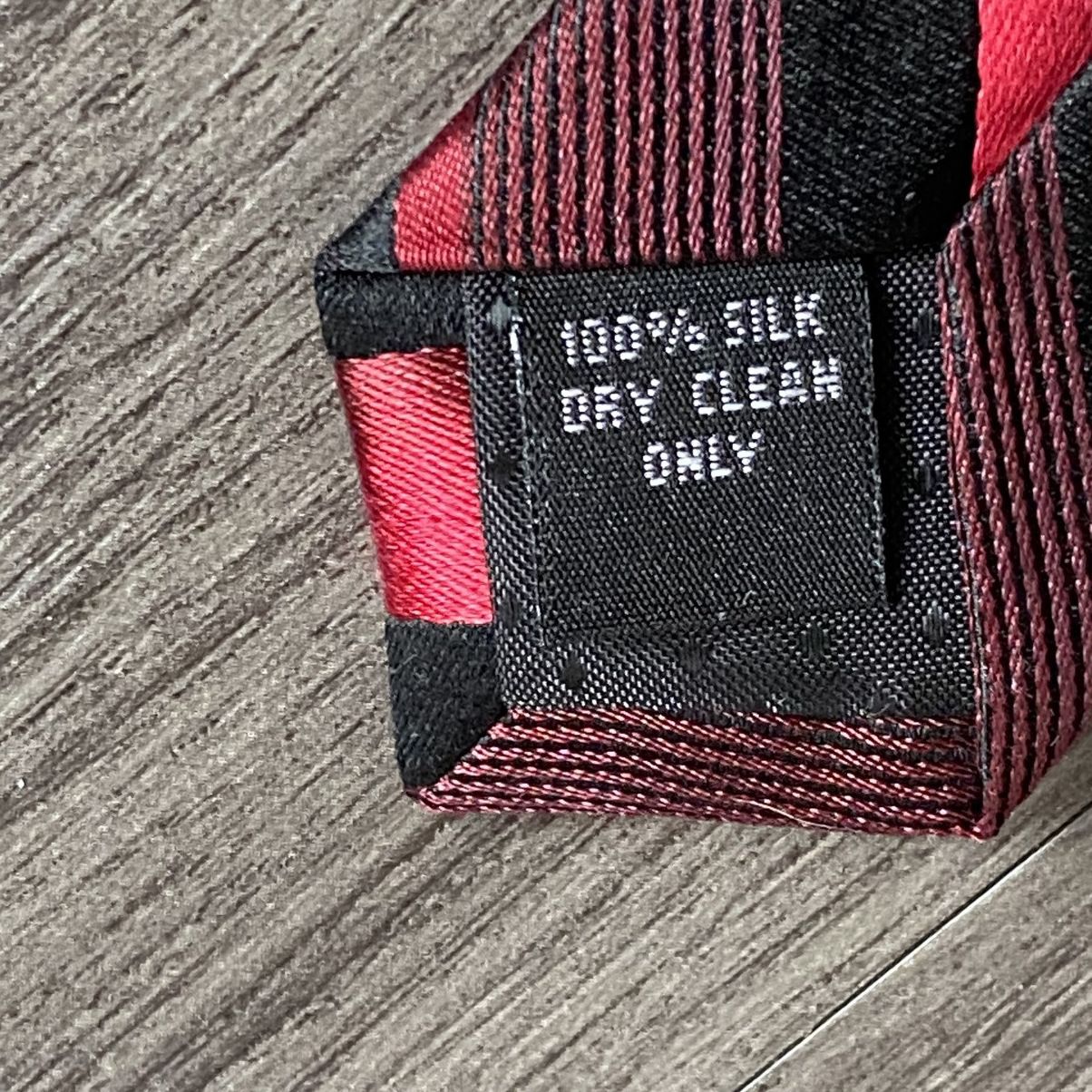 Pierre Cardin Pierre Cardin Red and Black Tie Size ONE SIZE - 5 Thumbnail