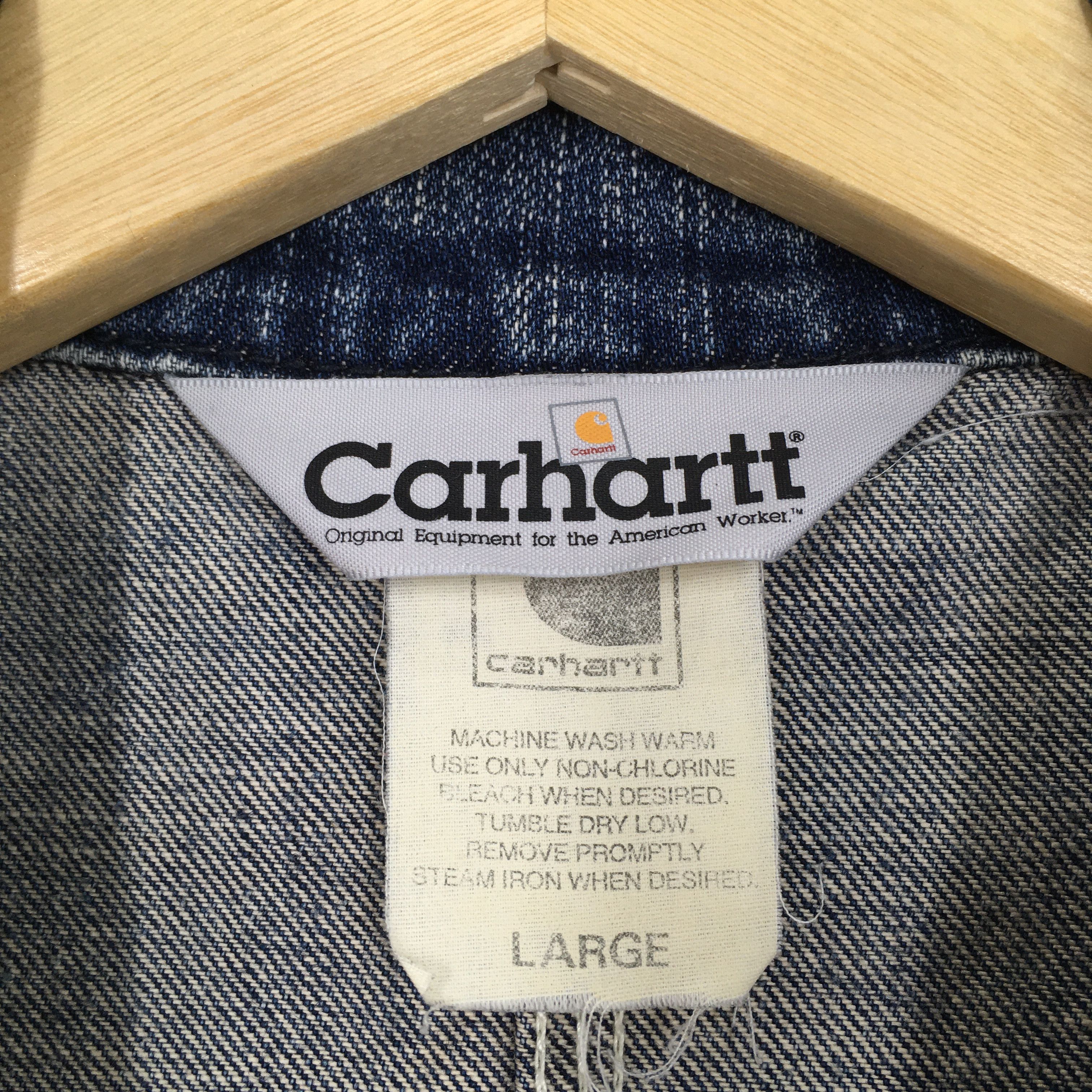 Carhartt Vintage 90's Carhartt Denim Chore Workwear Jacket Large Size US L / EU 52-54 / 3 - 5 Thumbnail