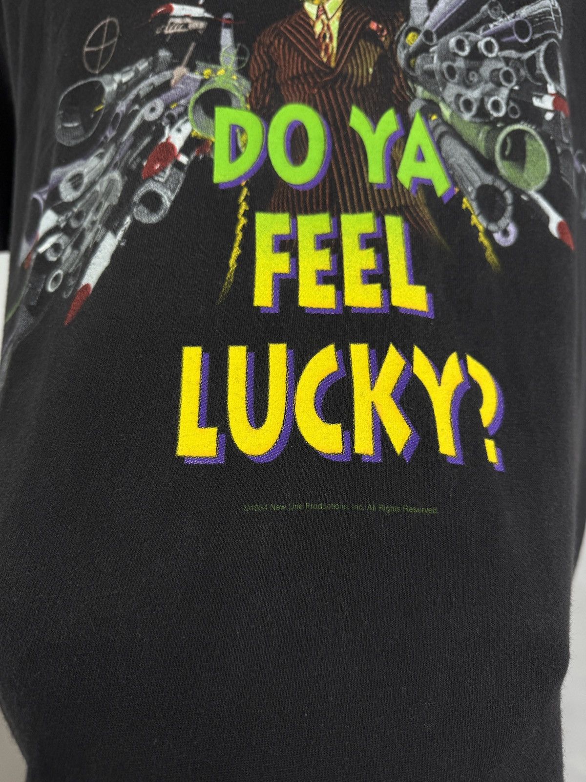 Hanes 🇺🇸 Vintage 1994 The Mask Do Ya Feel Lucky Jim Carrey T-Shirt Size US L / EU 52-54 / 3 - 6 Thumbnail