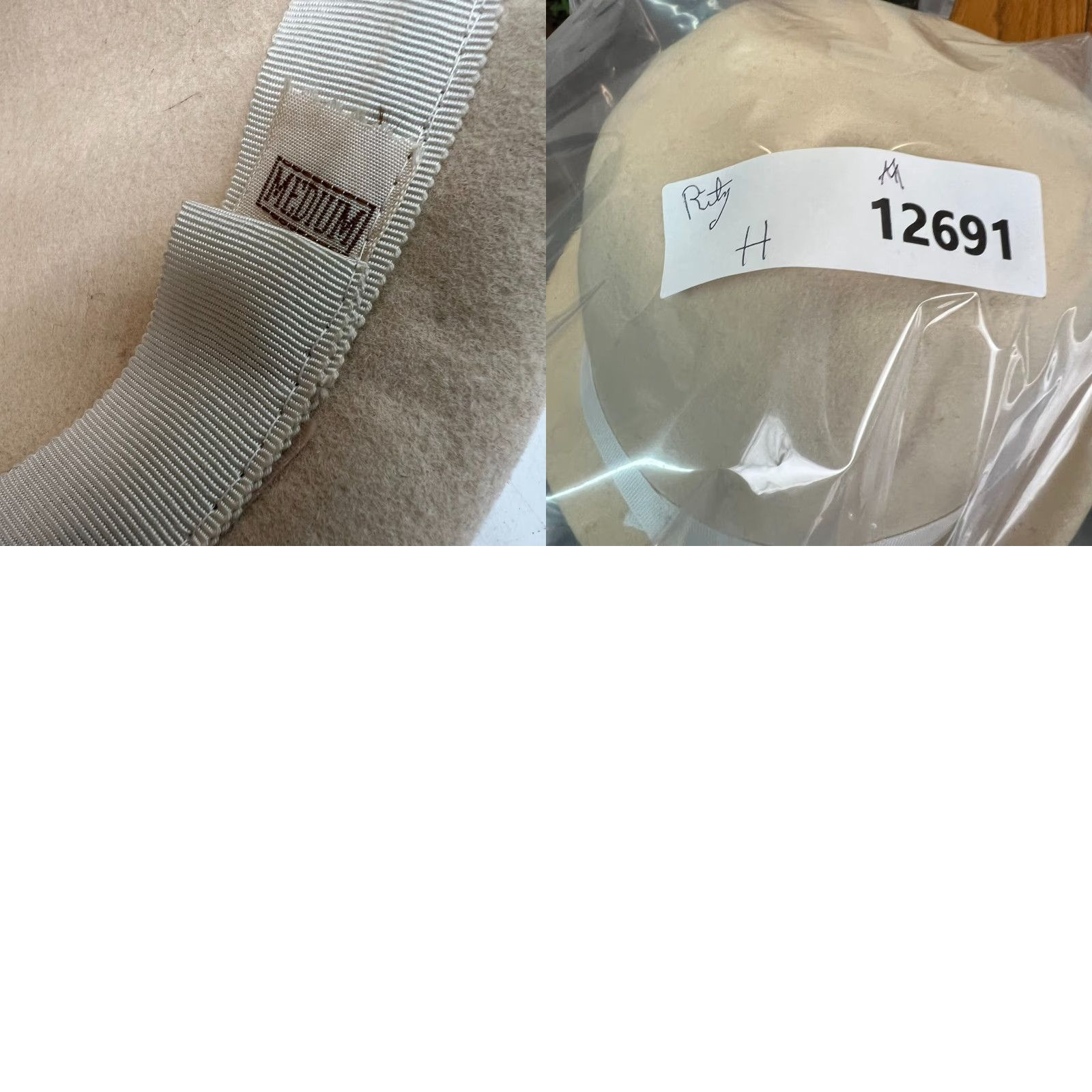 Vintage VINTAGE Keen's Bowler Hat Womens M Ivory Wool Felt Equestrian Fall Winter Spring 90s Size ONE SIZE - 8 Thumbnail