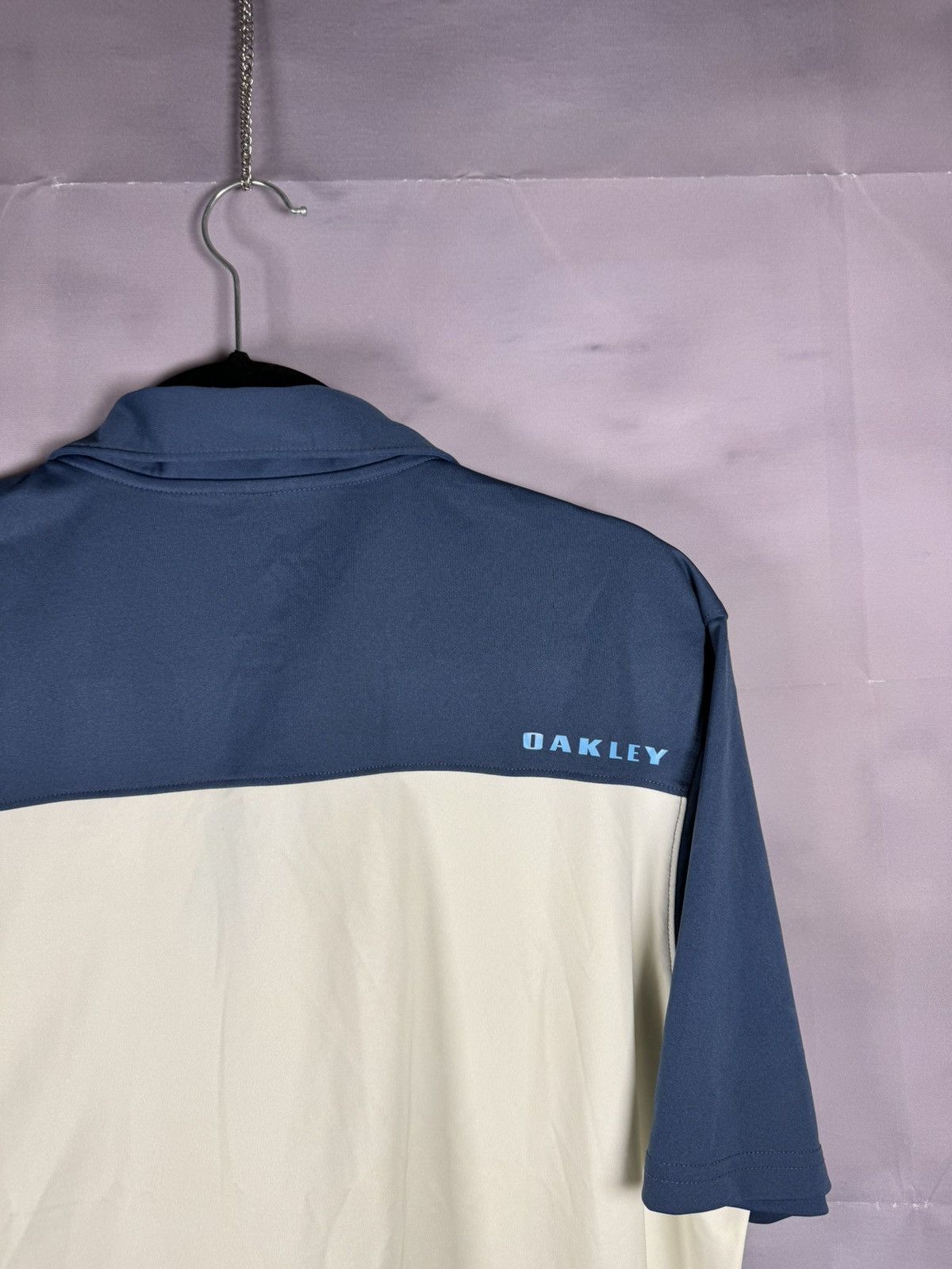 Oakley × Vintage Vintage Oakley Center Logo Stripped Blue Men’s Polo Shirt Size US L / EU 52-54 / 3 - 10 Thumbnail