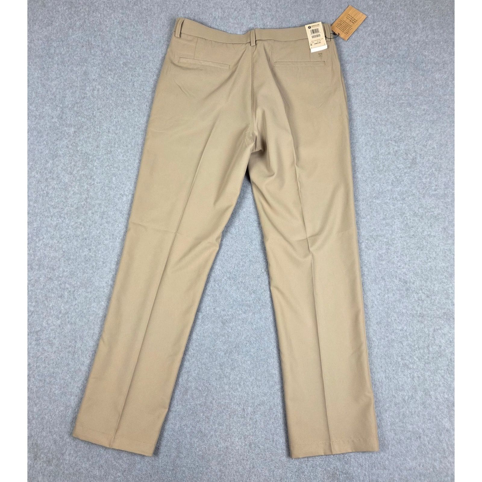 Haggar NWT Haggar 34x32 Tan Flat Front Straight Fit Slacks Size US 34 / EU 50 - 2 Thumbnail