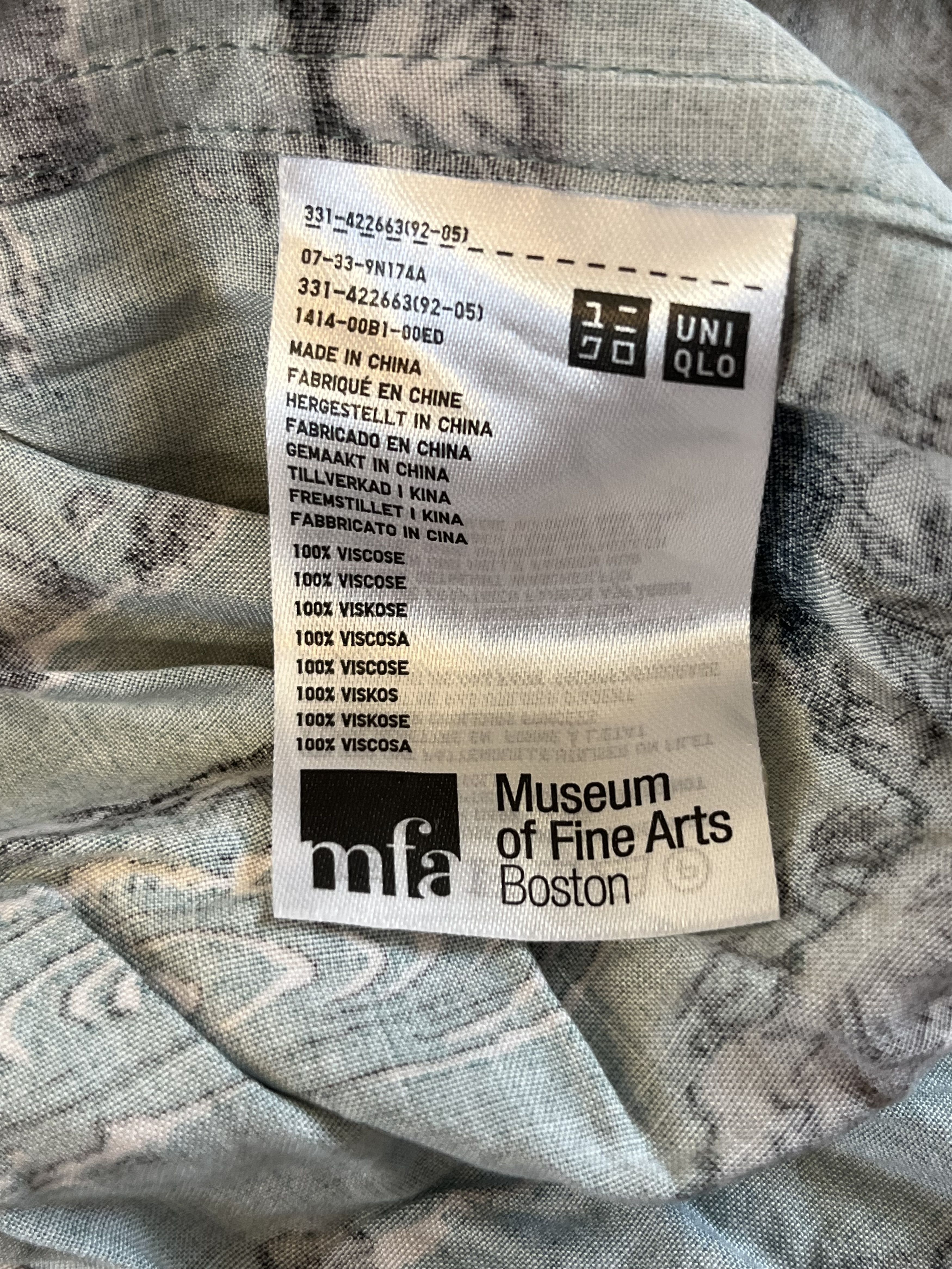 Japanese Brand × Uniqlo Uniqlo x Museum of Fine Arts Boston Hawaiian Shirt Size US XS / EU 42 / 0 - 4 Thumbnail