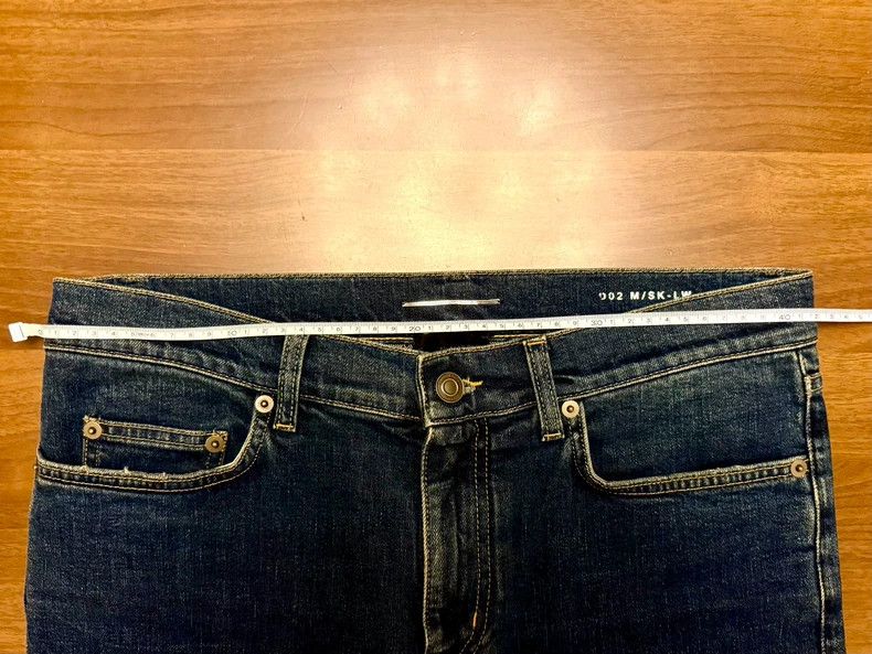 Saint Laurent Paris Saint Laurent Paris 14fw dark blue raw cow stretch jeans Size US 31 - 6 Thumbnail
