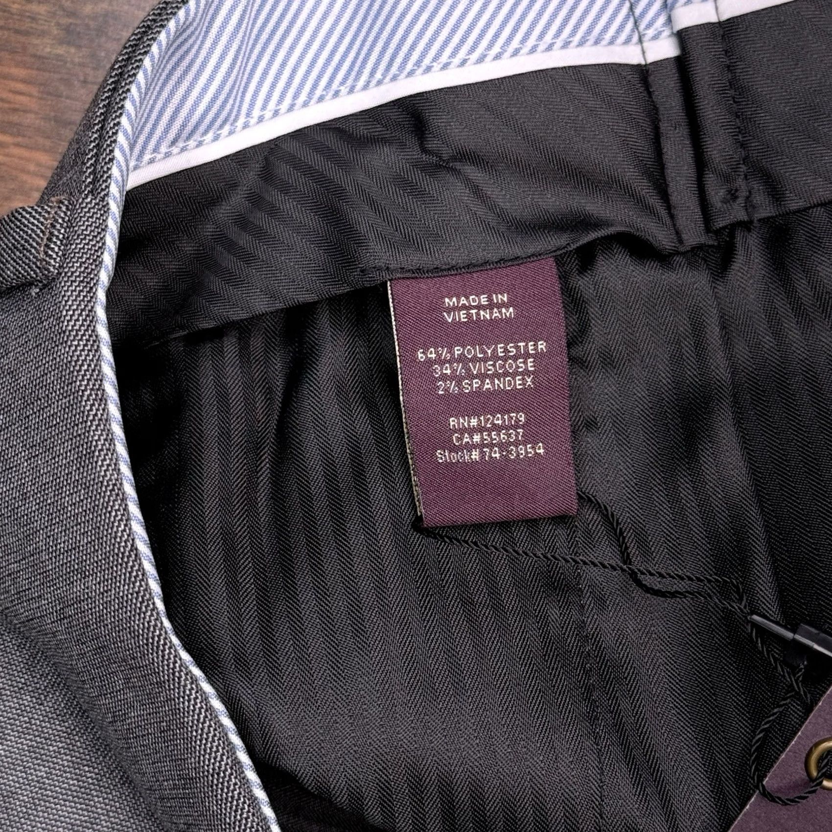 Johnston & Murphy Johnston Murphy Dress Pants Mens 36x32 Gray Regular Fit Mid Rise Stretch New Size US 36 / EU 52 - 5 Thumbnail