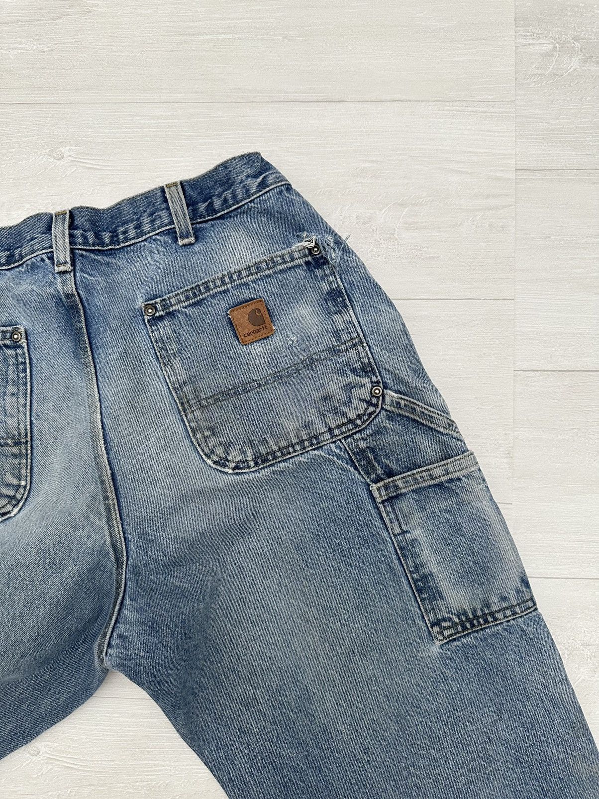 Carhartt AMAZING Distressed Blue Carhartt Double Ruck Denim Jeans 34 Size US 34 / EU 50 - 3 Thumbnail