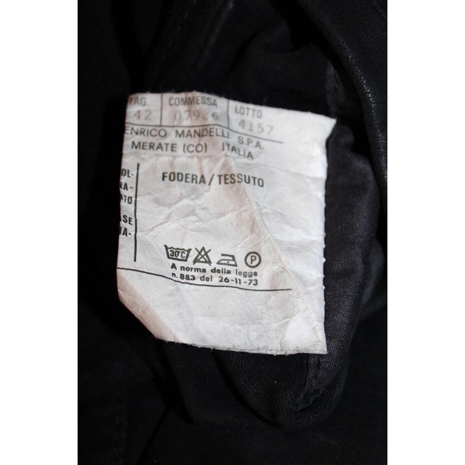 Other Enrico Mandelli Black Leather Suede Leopard Print Coat Size US L / EU 52-54 / 3 - 7 Thumbnail