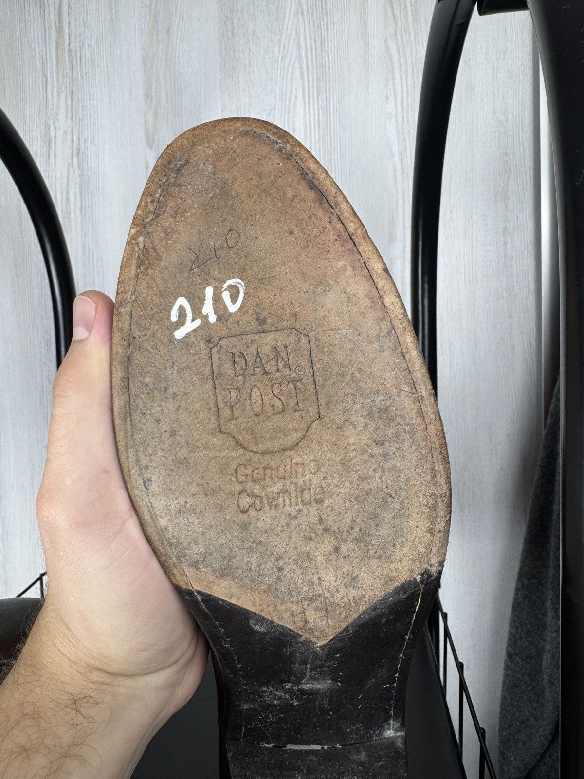 Dan Post Dan Post Vintage Men’s Brown Used Cowboy Western Boots 9EW Size US 9 / EU 42 - 16 Thumbnail
