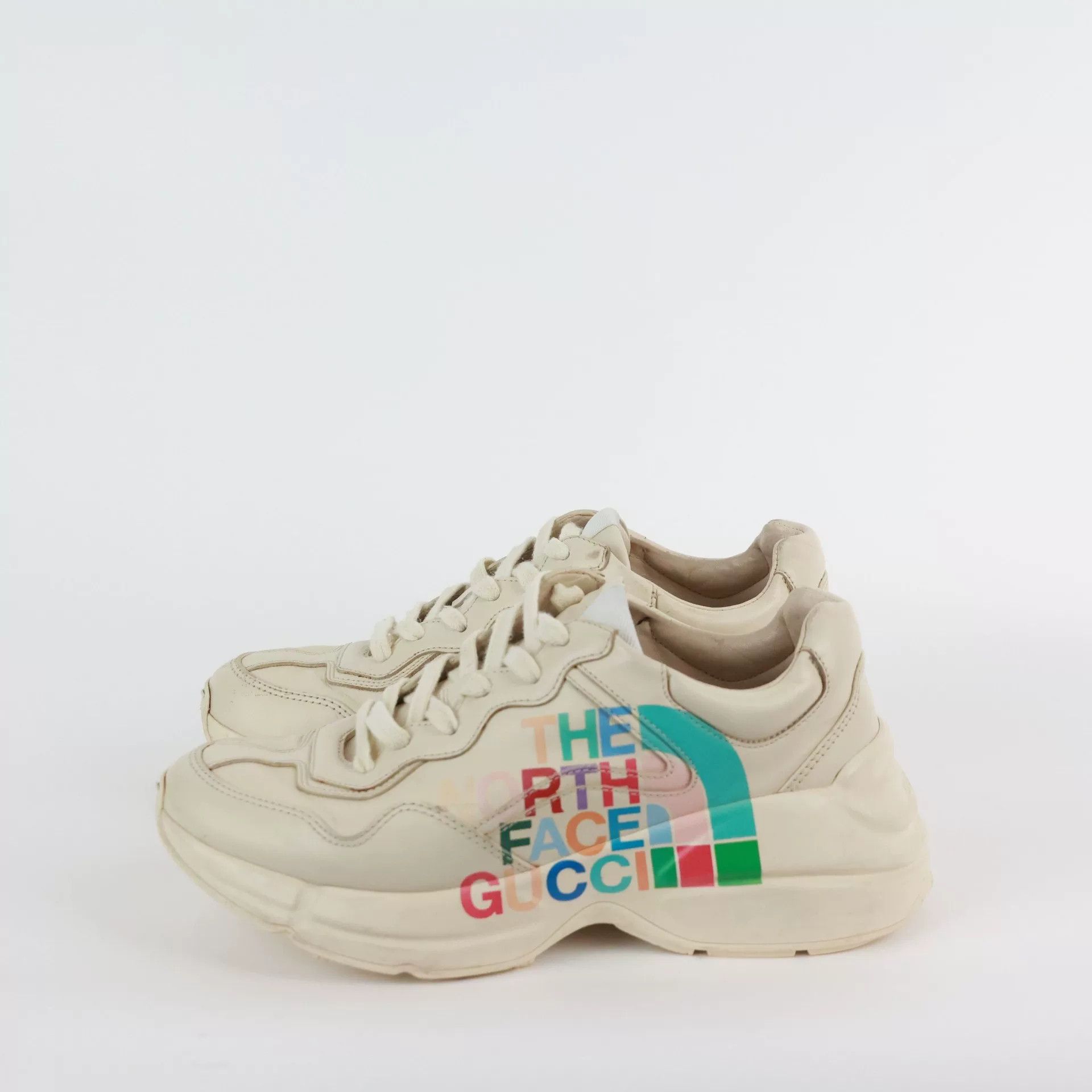 Gucci The North Face x Gucci Leather Low-Top Sneakers Size US 6.5 / EU 39-40 - 1 Thumbnail