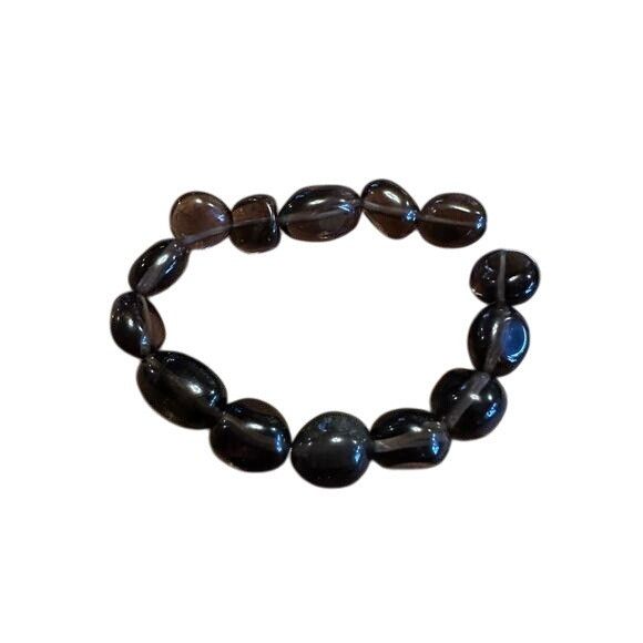 Free People Chunky Smoky Quartz Free People Bead Bracelet Spiritual Ener Size ONE SIZE - 3 Thumbnail