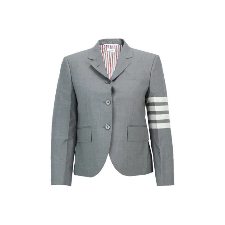 Thom Browne Thom Browne Classic Gray Blazer with Stripes 0079 Size M / US 6-8 / IT 42-44 - 1 Thumbnail