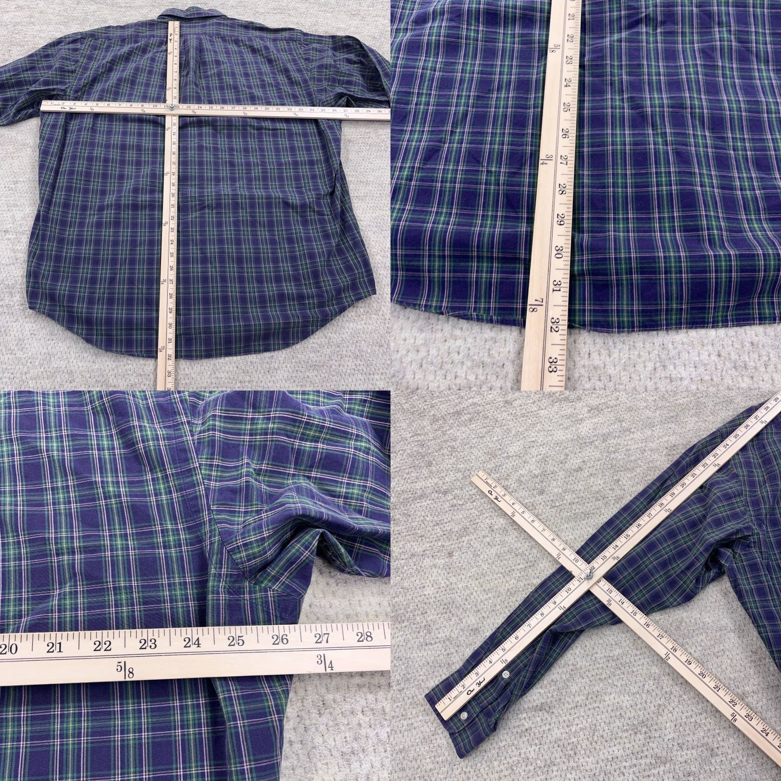 Ralph Lauren Ralph Lauren Oxford Shirt Men XL Purple Plaid Button Up Pocket OCBD Faded VTG • Button-Front • 100% Cotton • Regular Fit Womens? Size US XL / EU 56 / 4 - 8 Thumbnail
