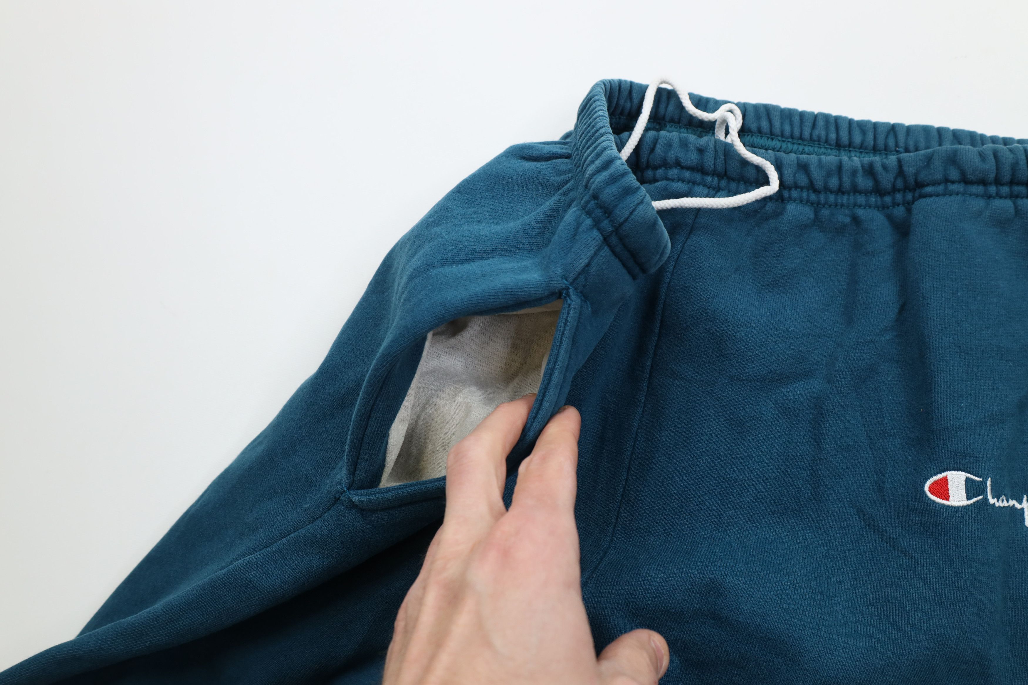 Champion Vintage 90s Champion Spell Sweatpants Joggers Pants Blue USA Size US 38 / EU 54 - 8 Thumbnail