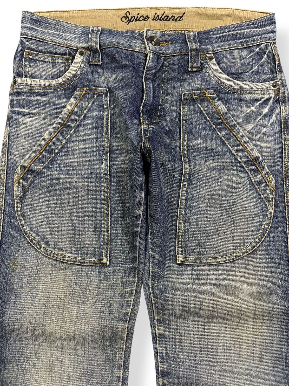 Japanese Brand Vintage Japanese Brand Multi-pockets Bootcut Flare Jeans Size US 32 / EU 48 - 3 Thumbnail