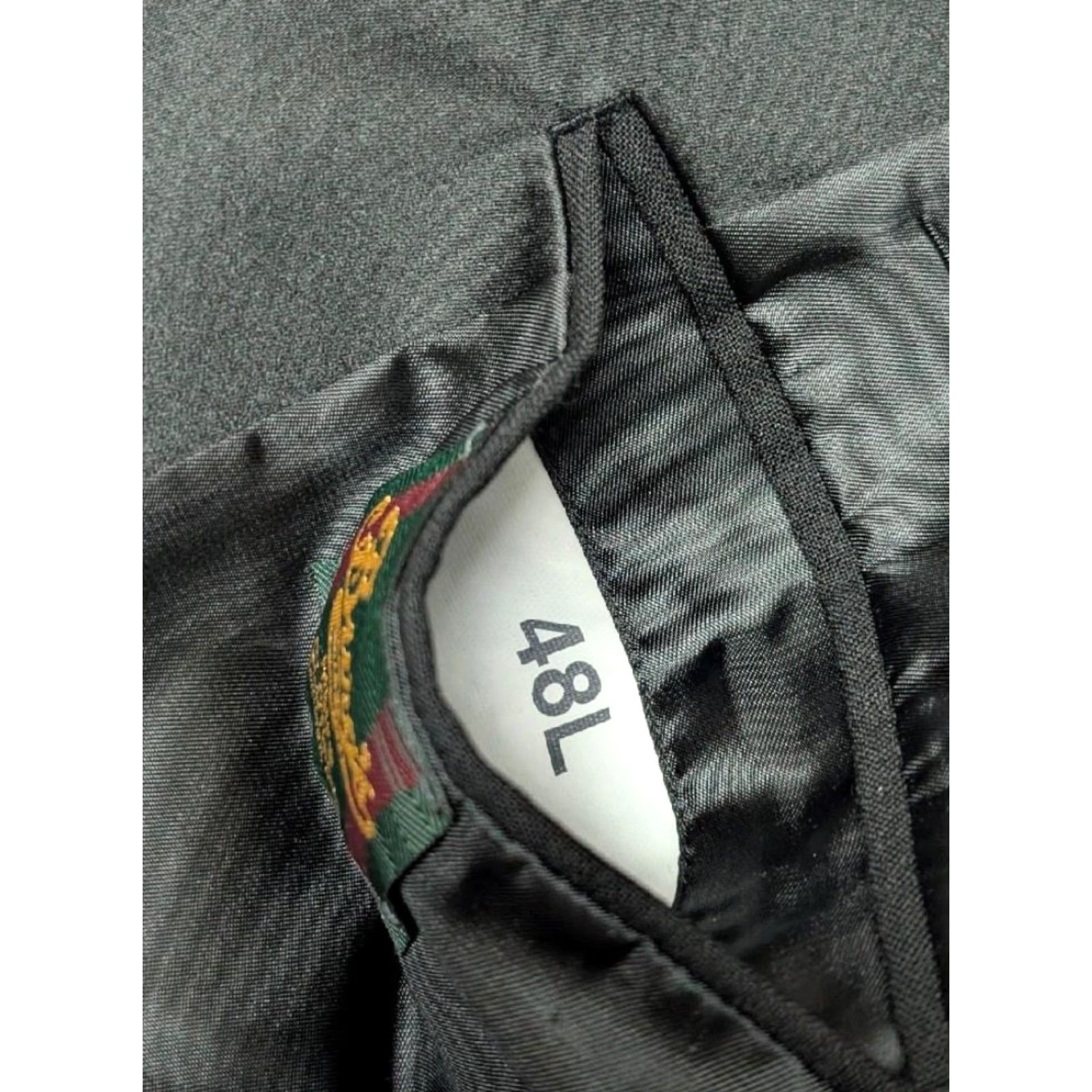 Vintage VINTAGE Neil Allyn Blazer 48R Wool Shawl Tuxedo Jacket Mens Black Wool Single-Breasted One-Button Pattern: Solid 1980s-90s Size 48R - 5 Thumbnail