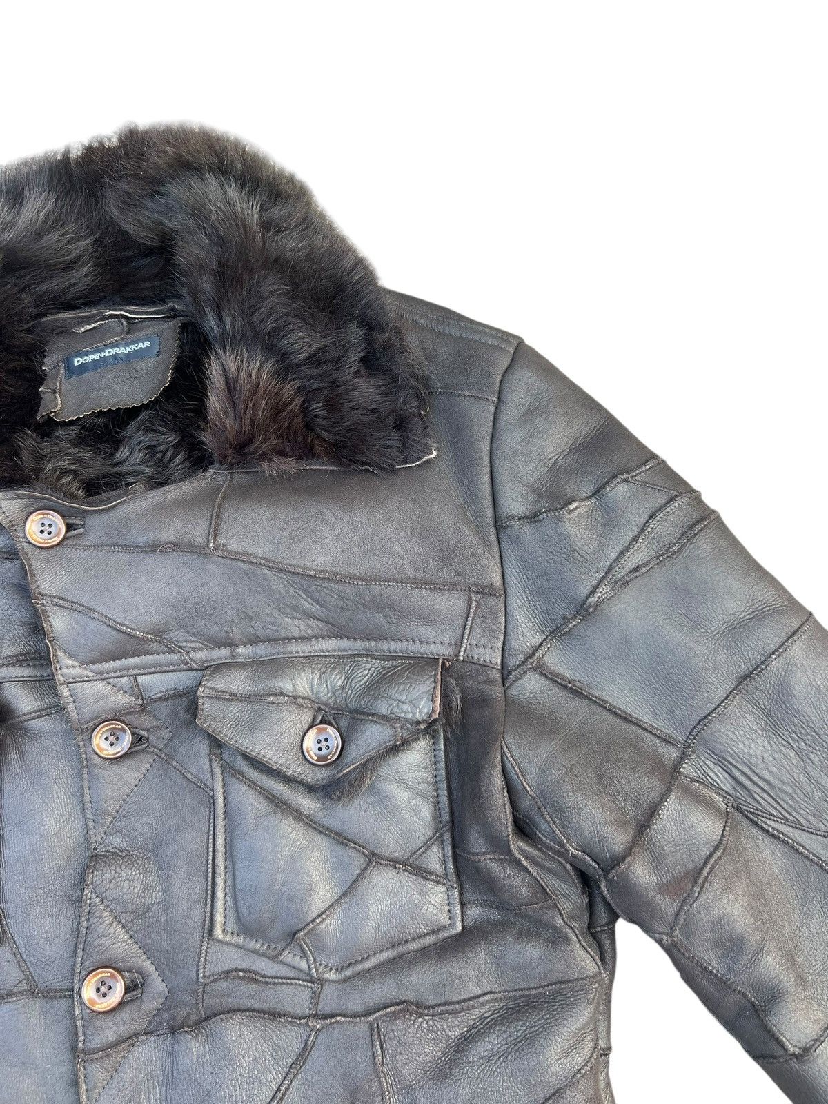 Leather Dope + Drakkar Patchwork Sheepskin Leather Shearling Jacket Size US M / EU 48-50 / 2 - 8 Thumbnail