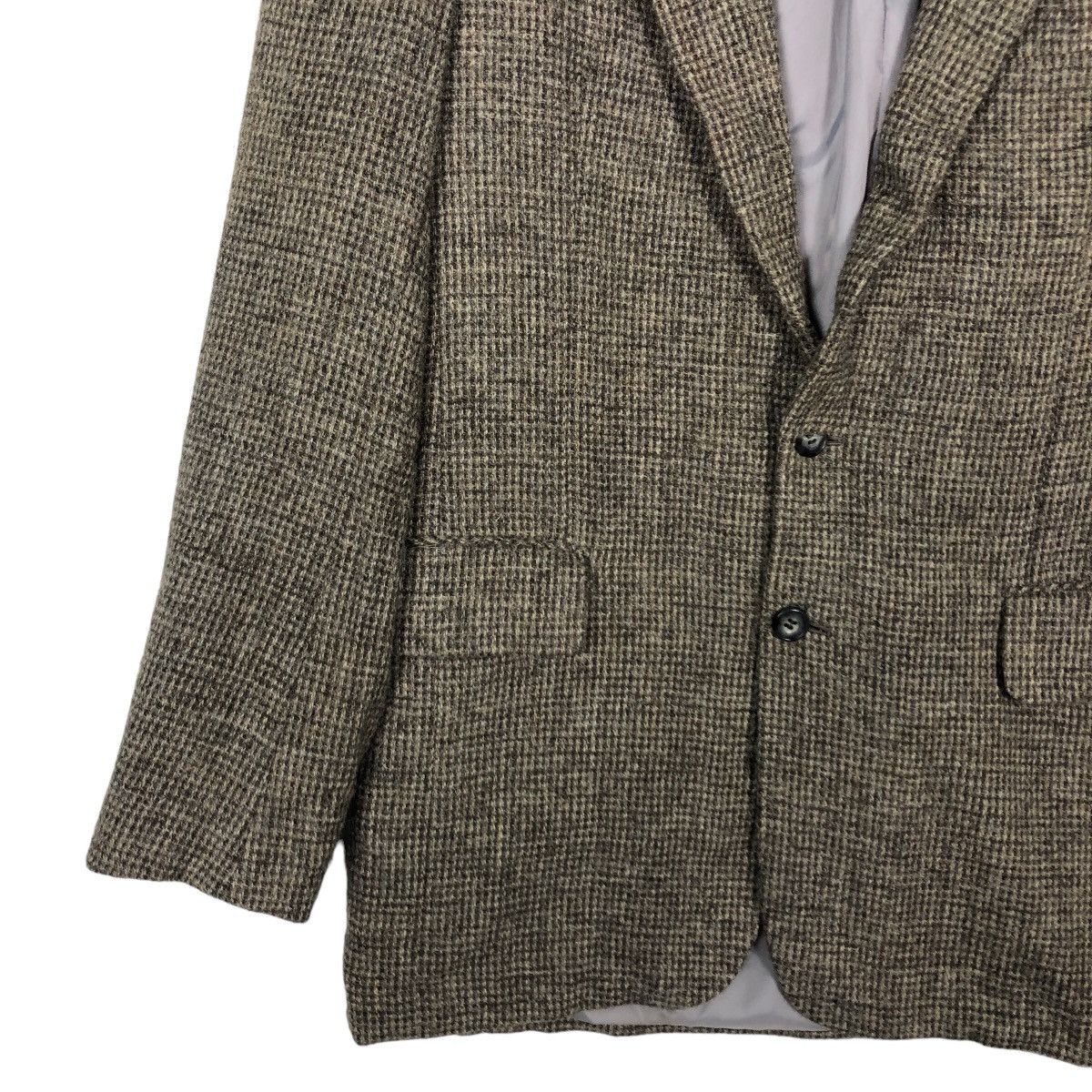 Vintage 🔥90’s Herringbone Wool Jacket Double Breast Calvin Klein Size US M / EU 48-50 / 2 - 3 Thumbnail