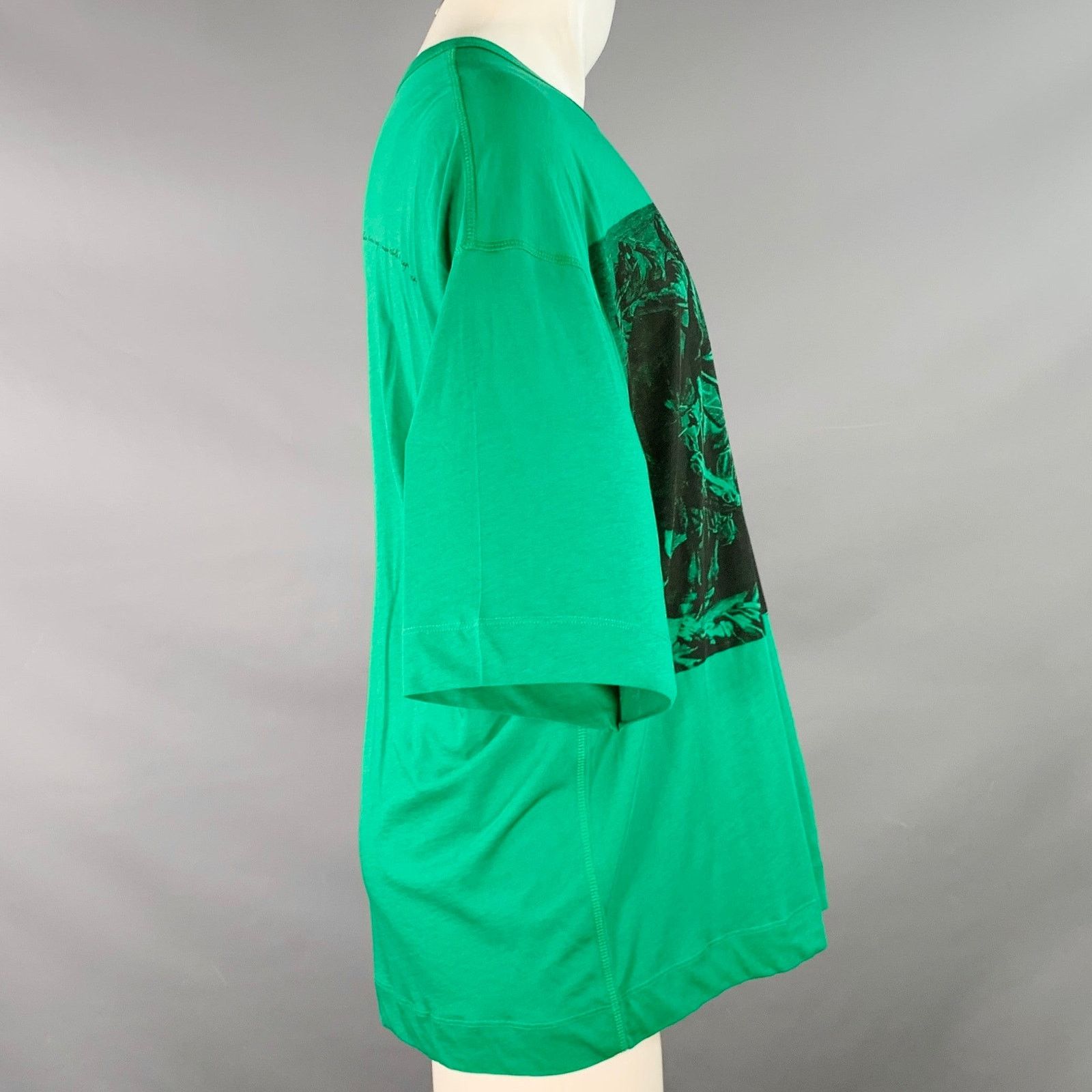 Dries Van Noten DRIES VAN NOTEN The Lion Hunt Green Graphic Crew Neck Size US S / EU 44-46 / 1 - 3 Thumbnail